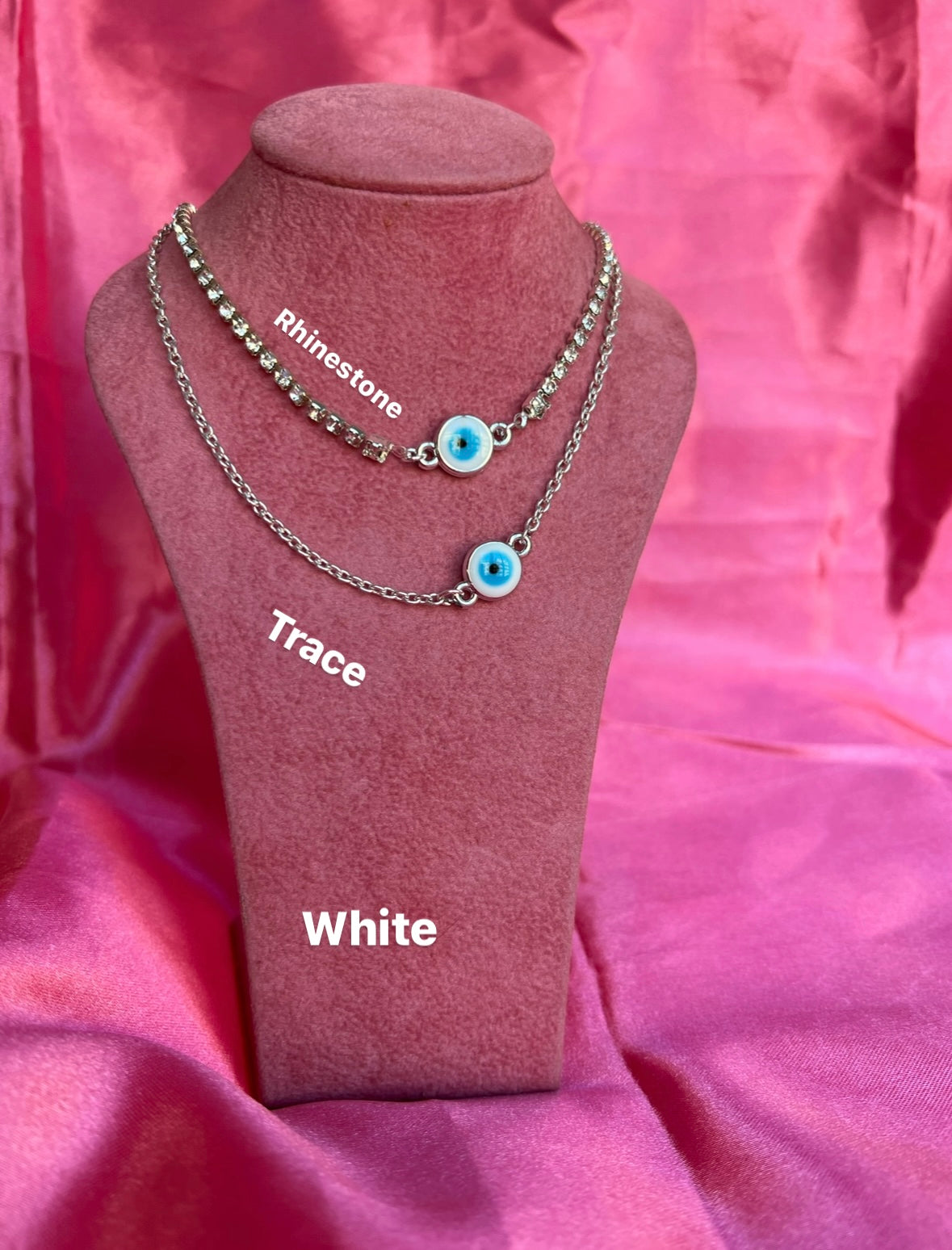 Circle evil eye necklace