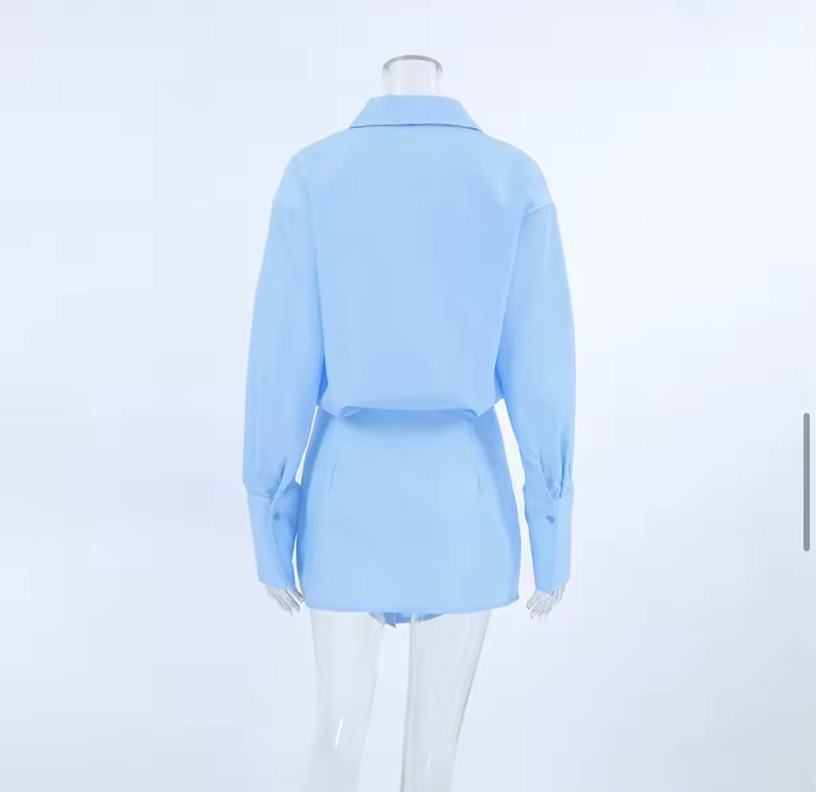 Blue shirt dress