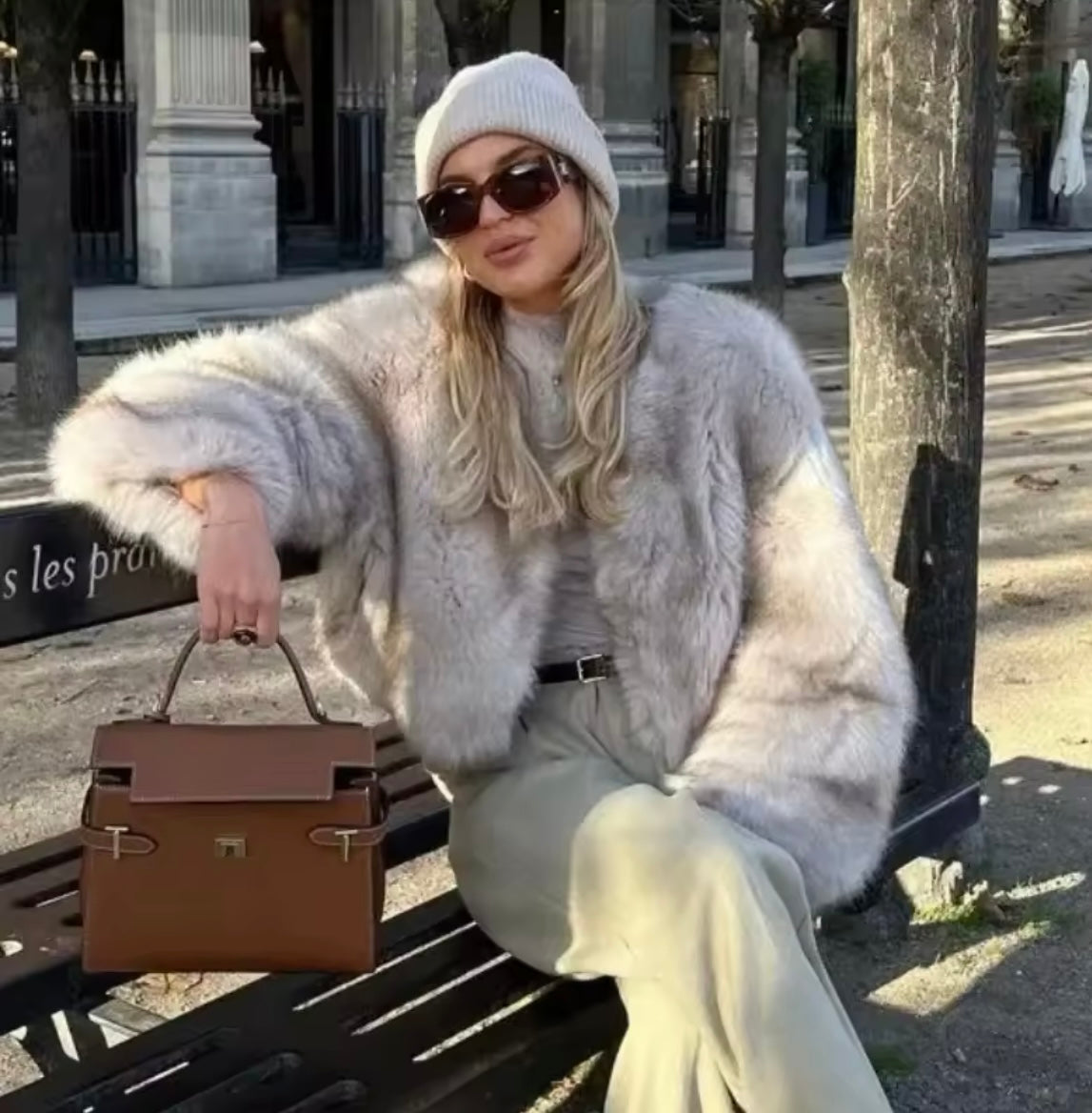Faux fur jacket