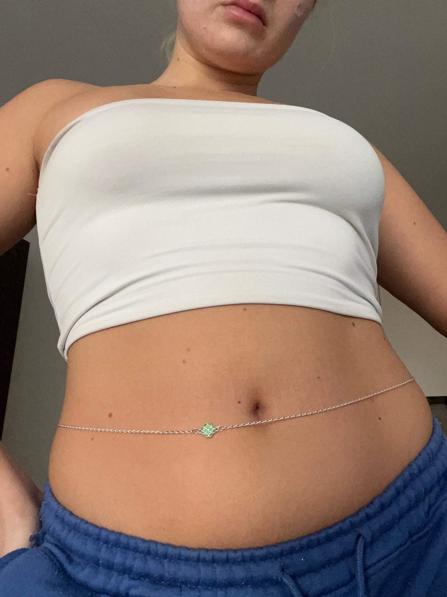 Clover belly chain