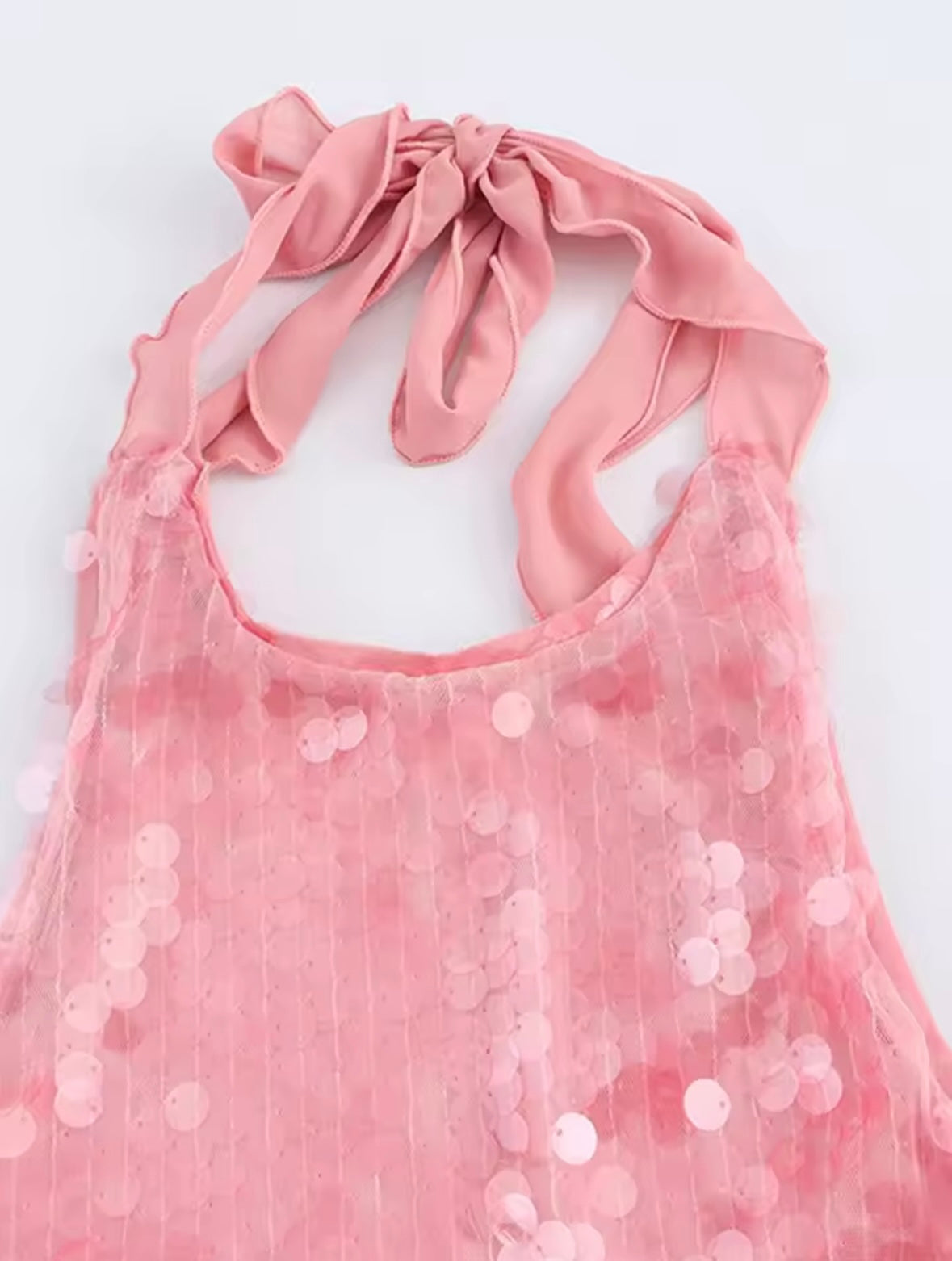 Pink sequin dress