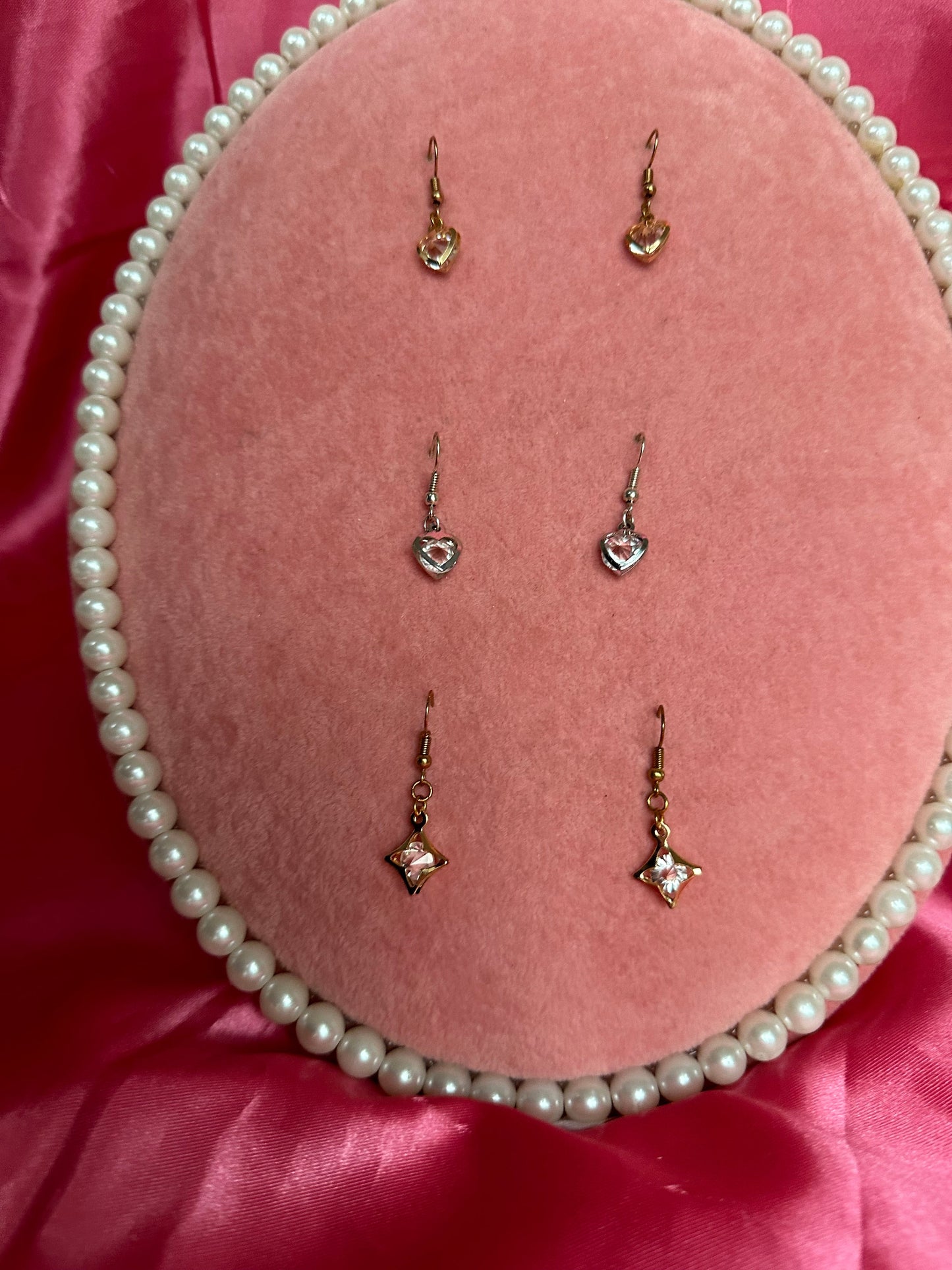 Crystal shape earrings