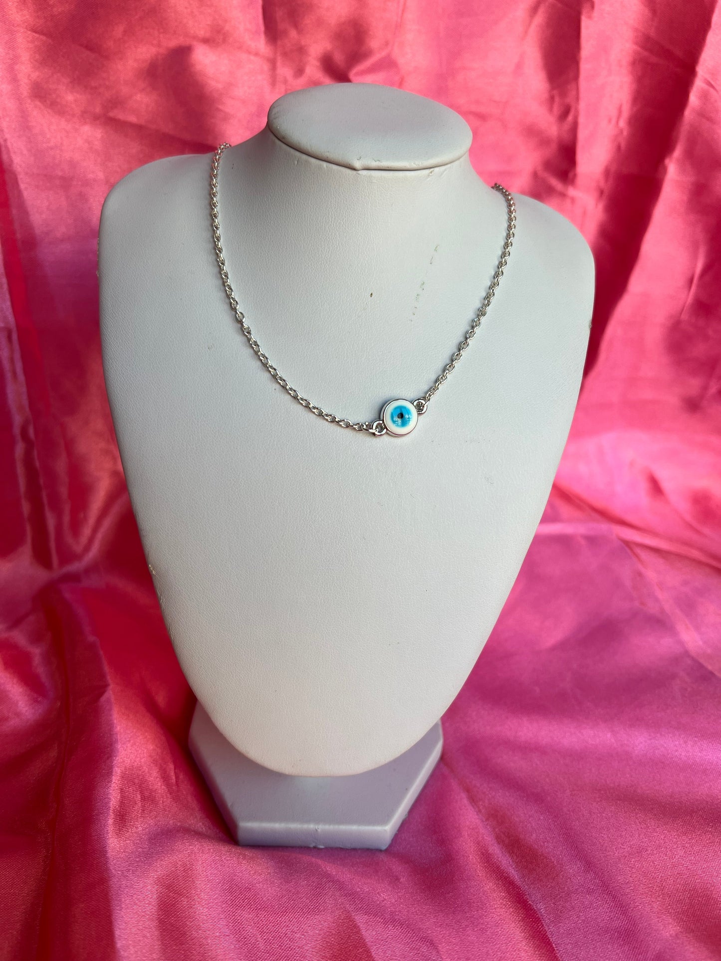 Circle evil eye necklace