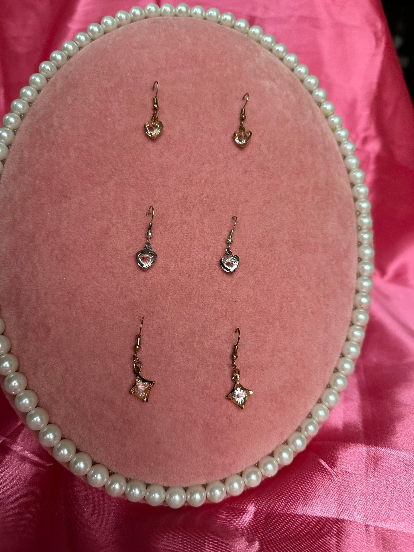 Crystal shape earrings