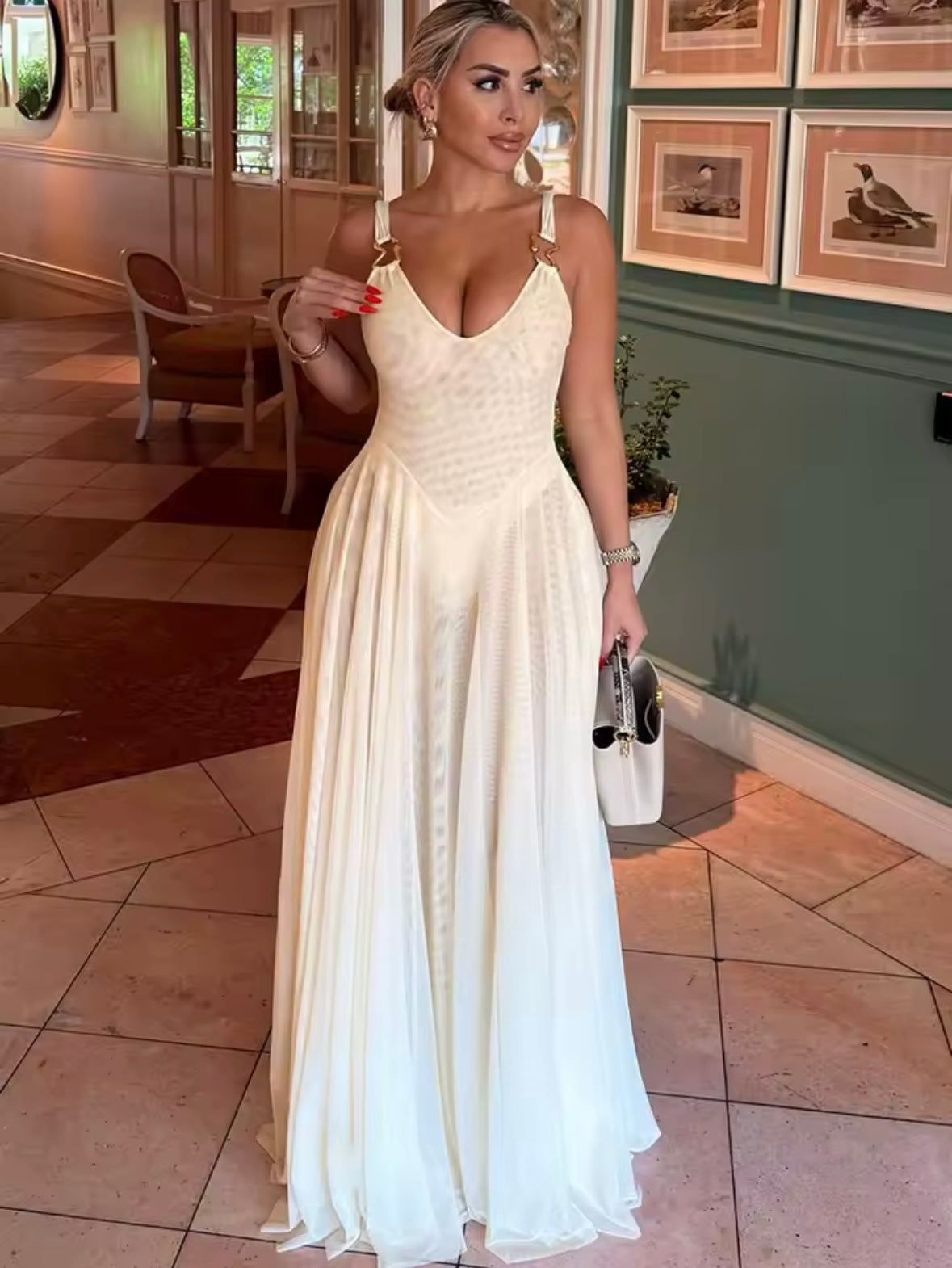 Sheer maxi dress