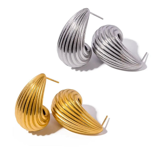 Textured Water Drop earrings