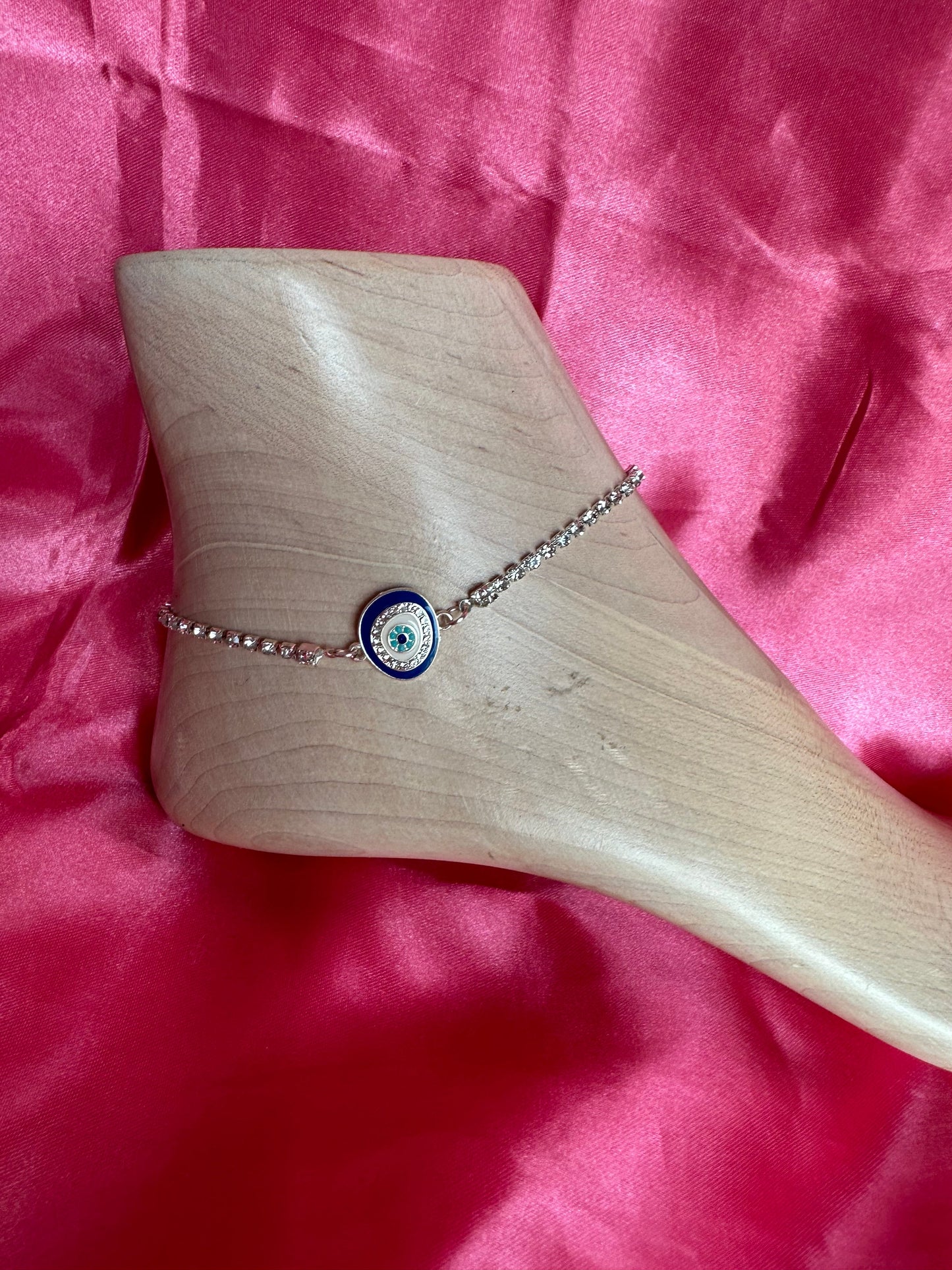 Evil eye luxe anklet