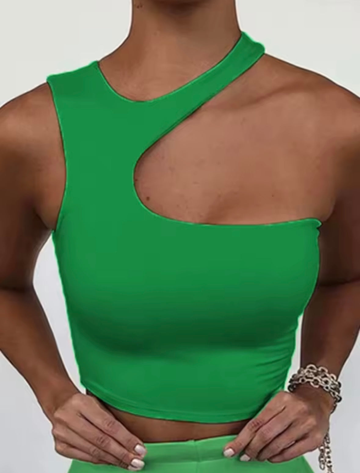 Asymmetrical crop top