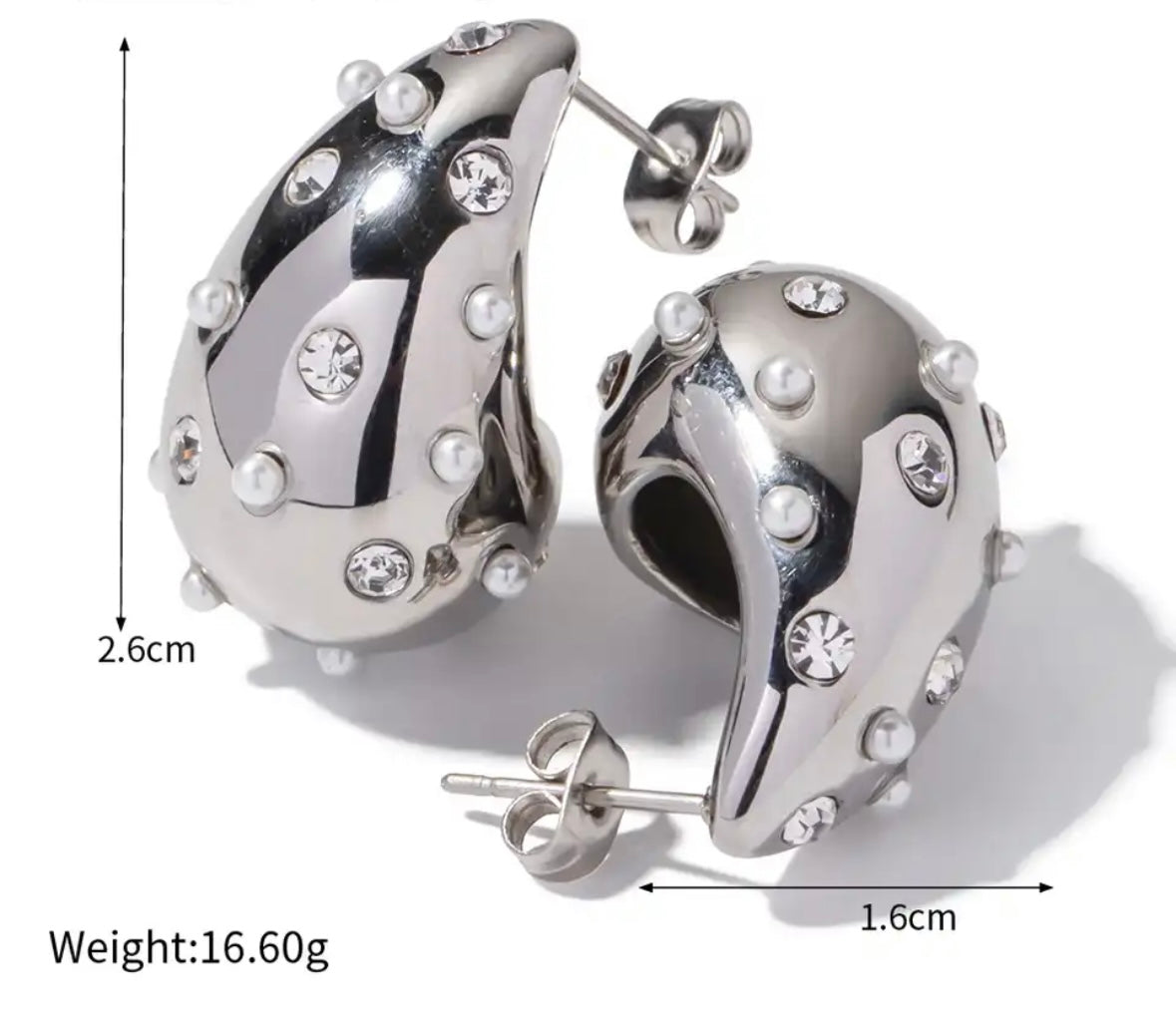 Crystal Water drop earrings