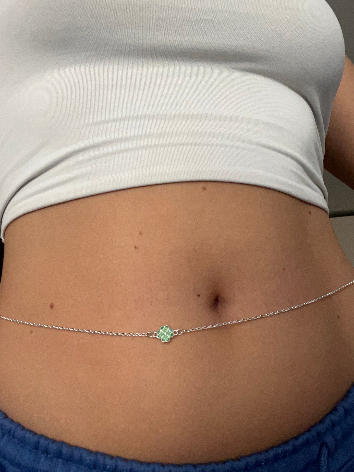 Clover belly chain