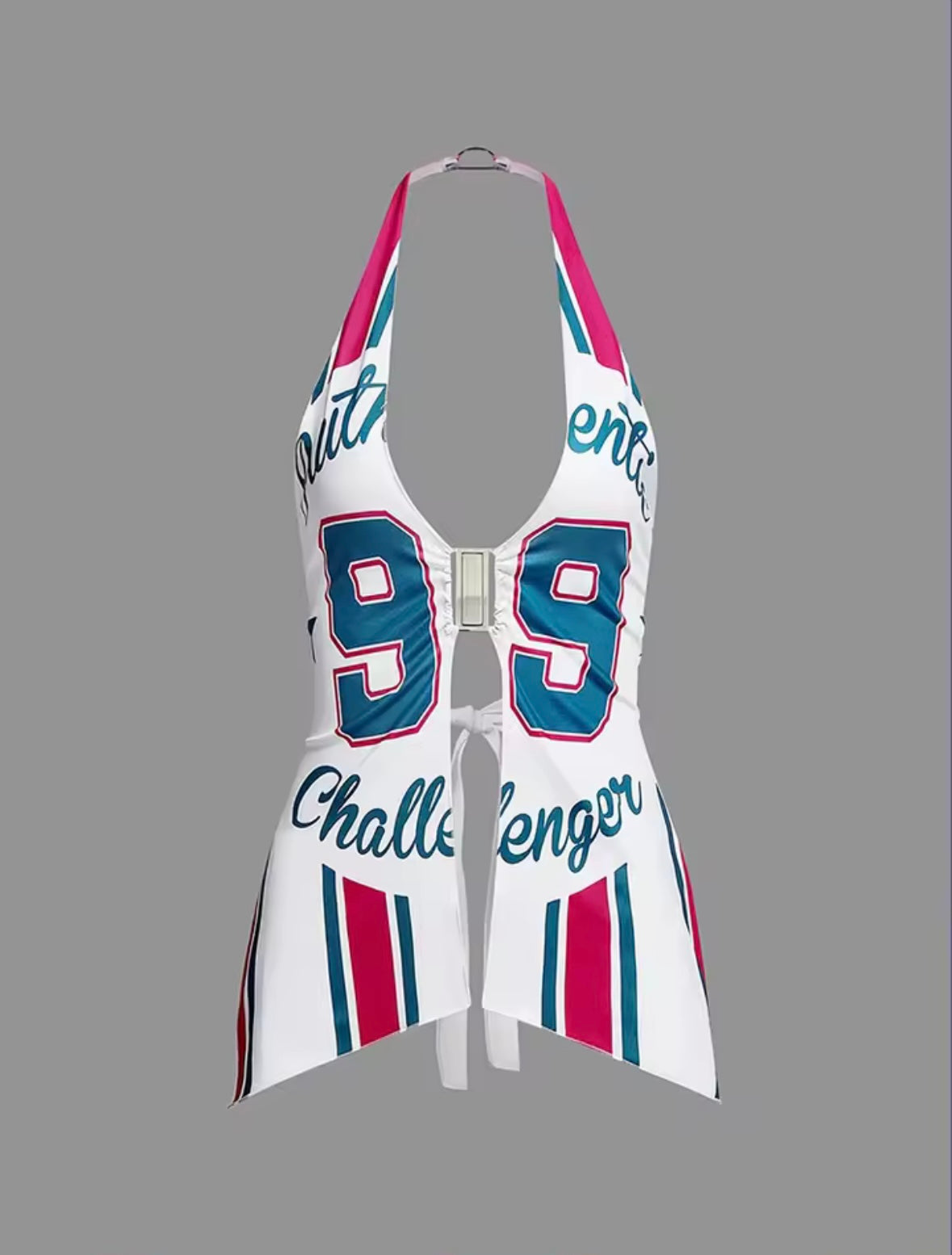 Backless halter top