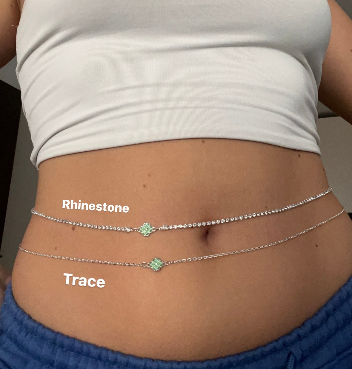 Clover belly chain