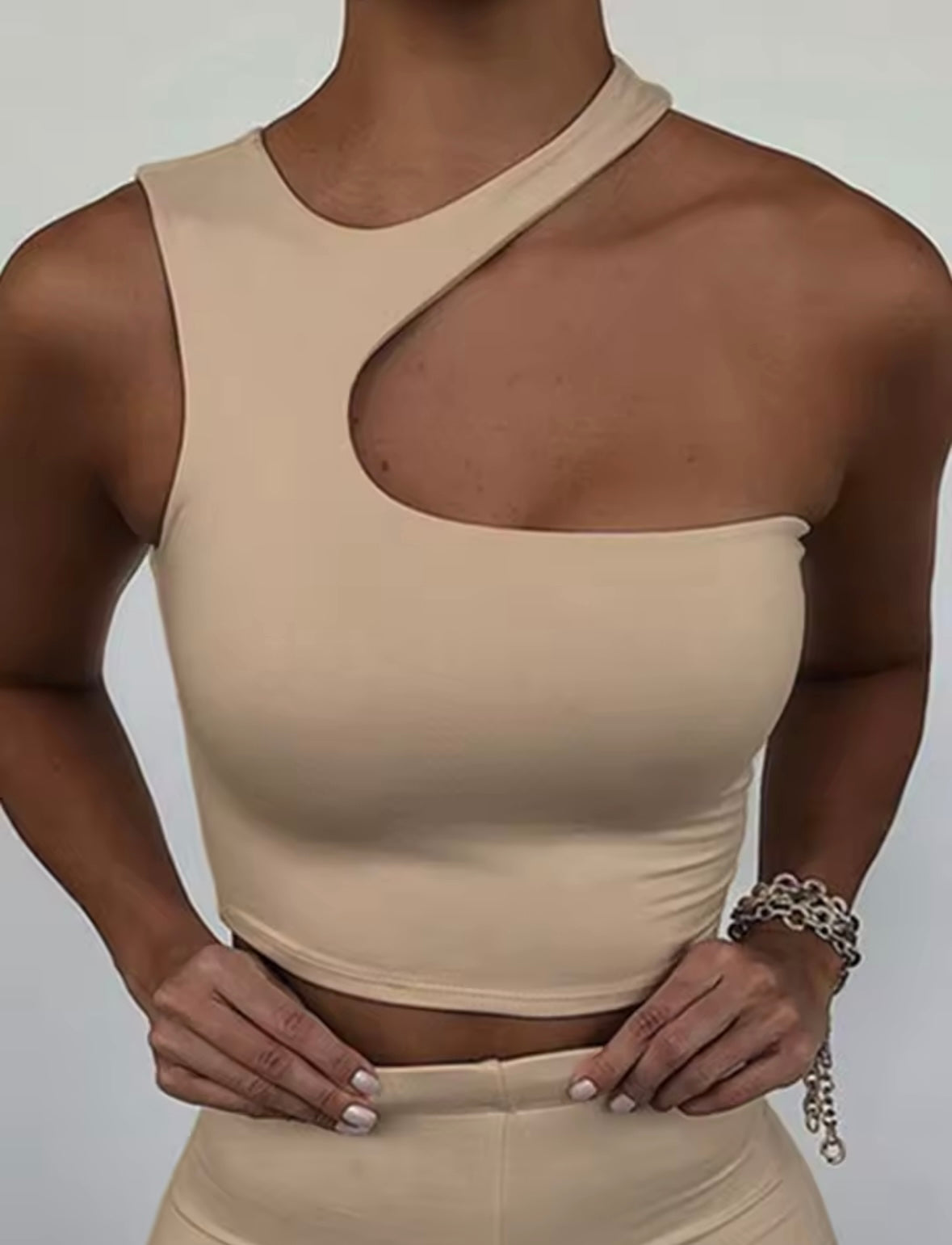 Asymmetrical crop top