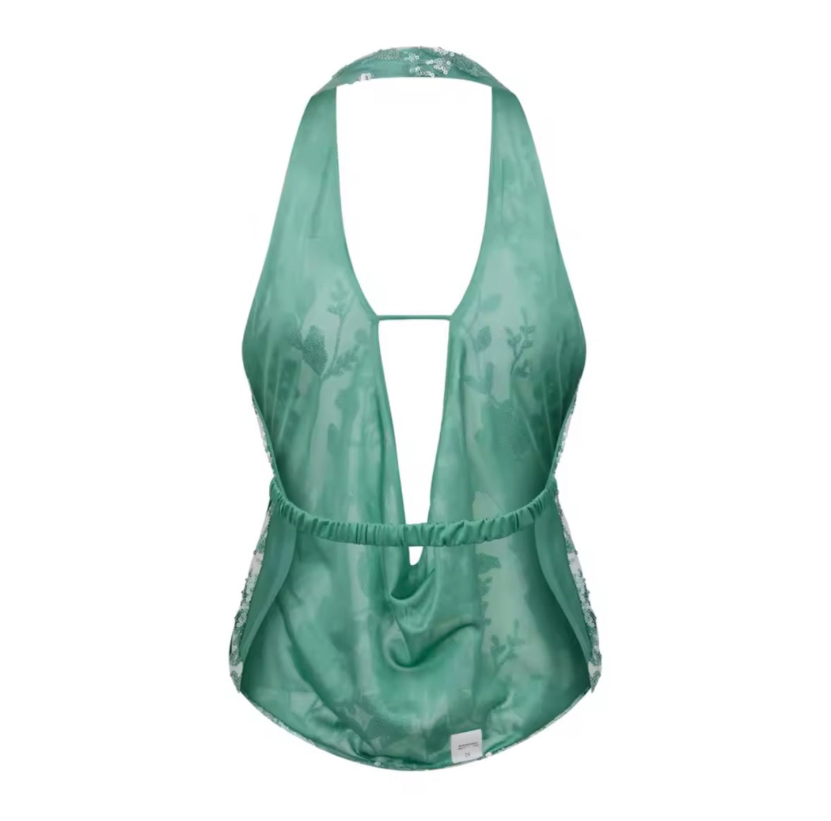 Backless sequin top