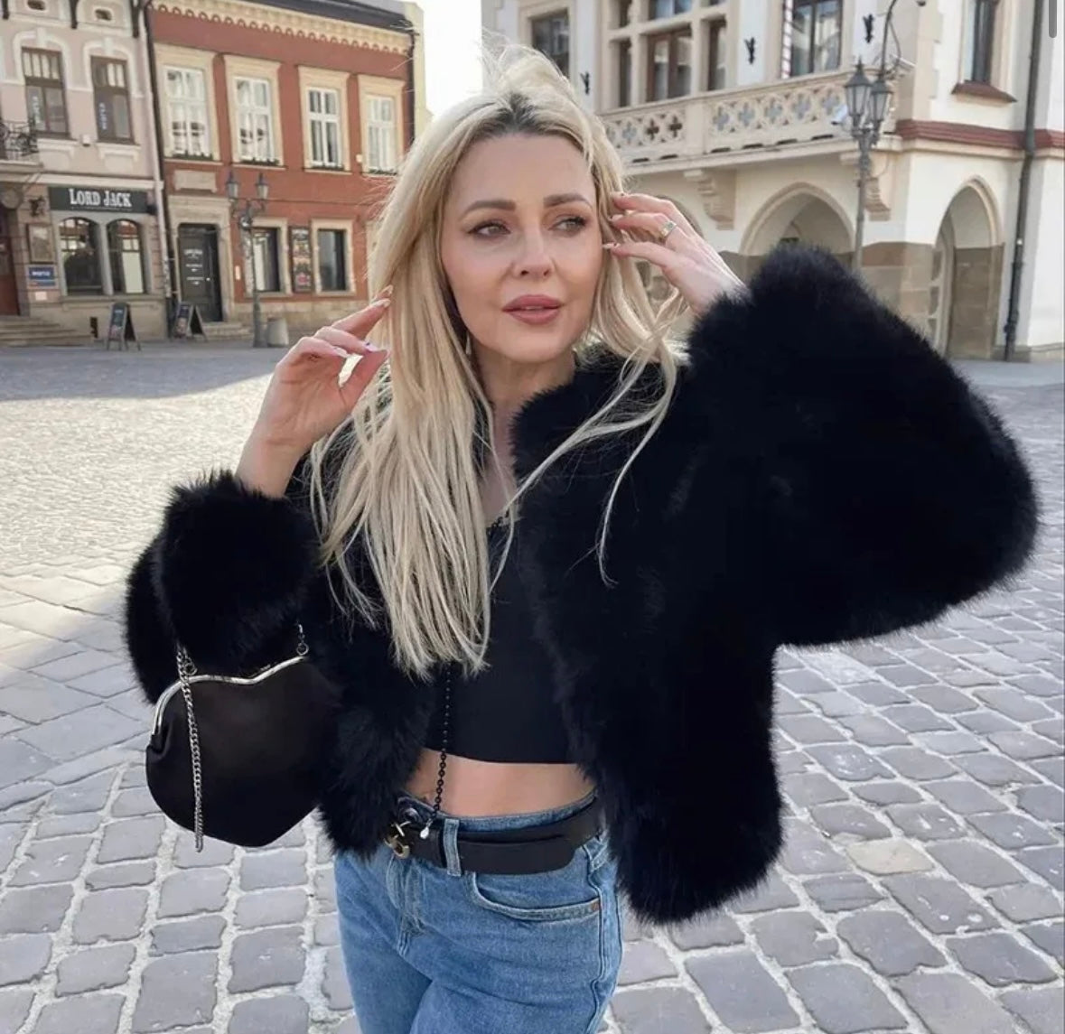 Faux fur jacket