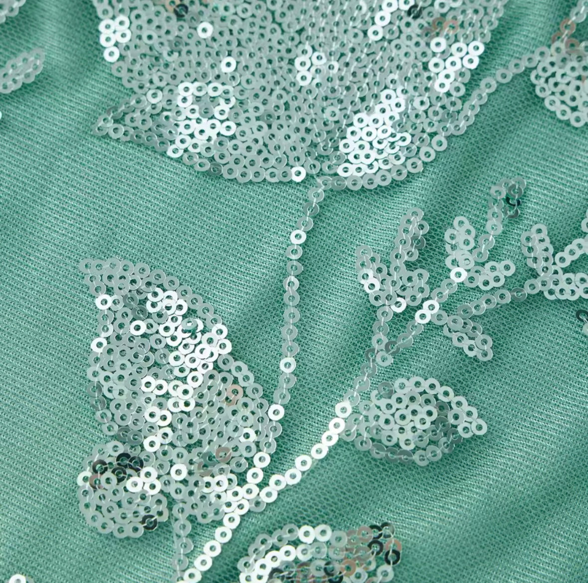 Backless sequin top