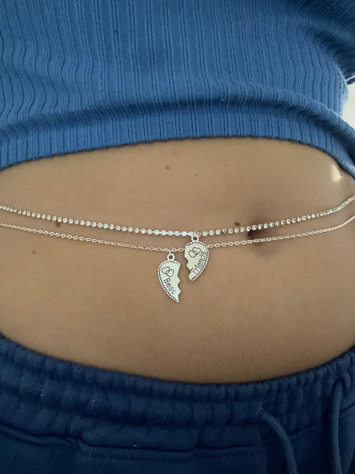 Best friends belly chain