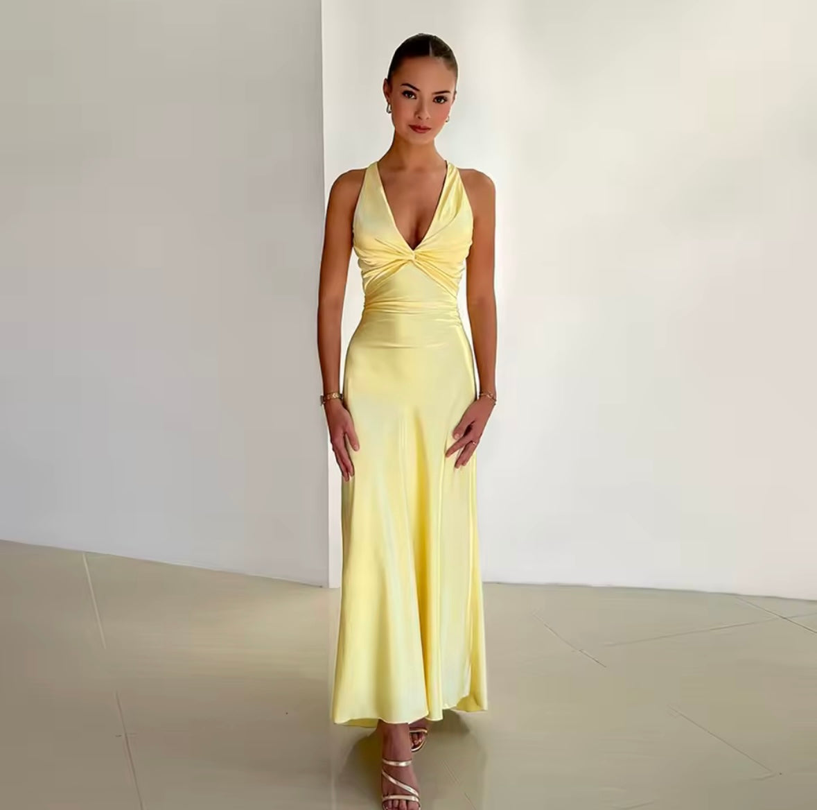 Bow back maxi dress