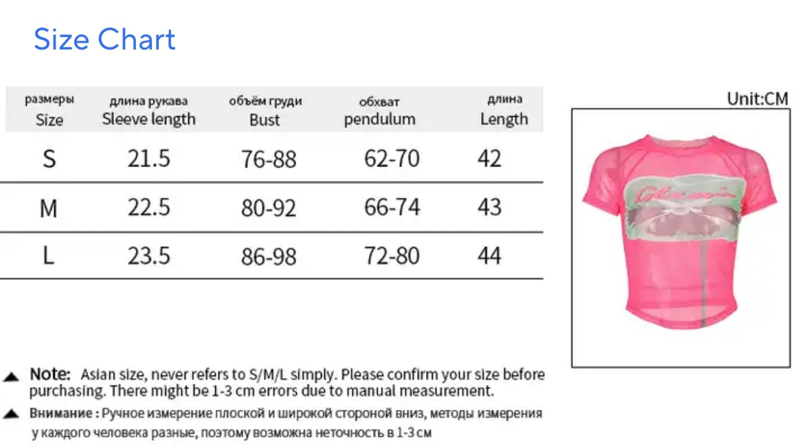 Pink mesh print top