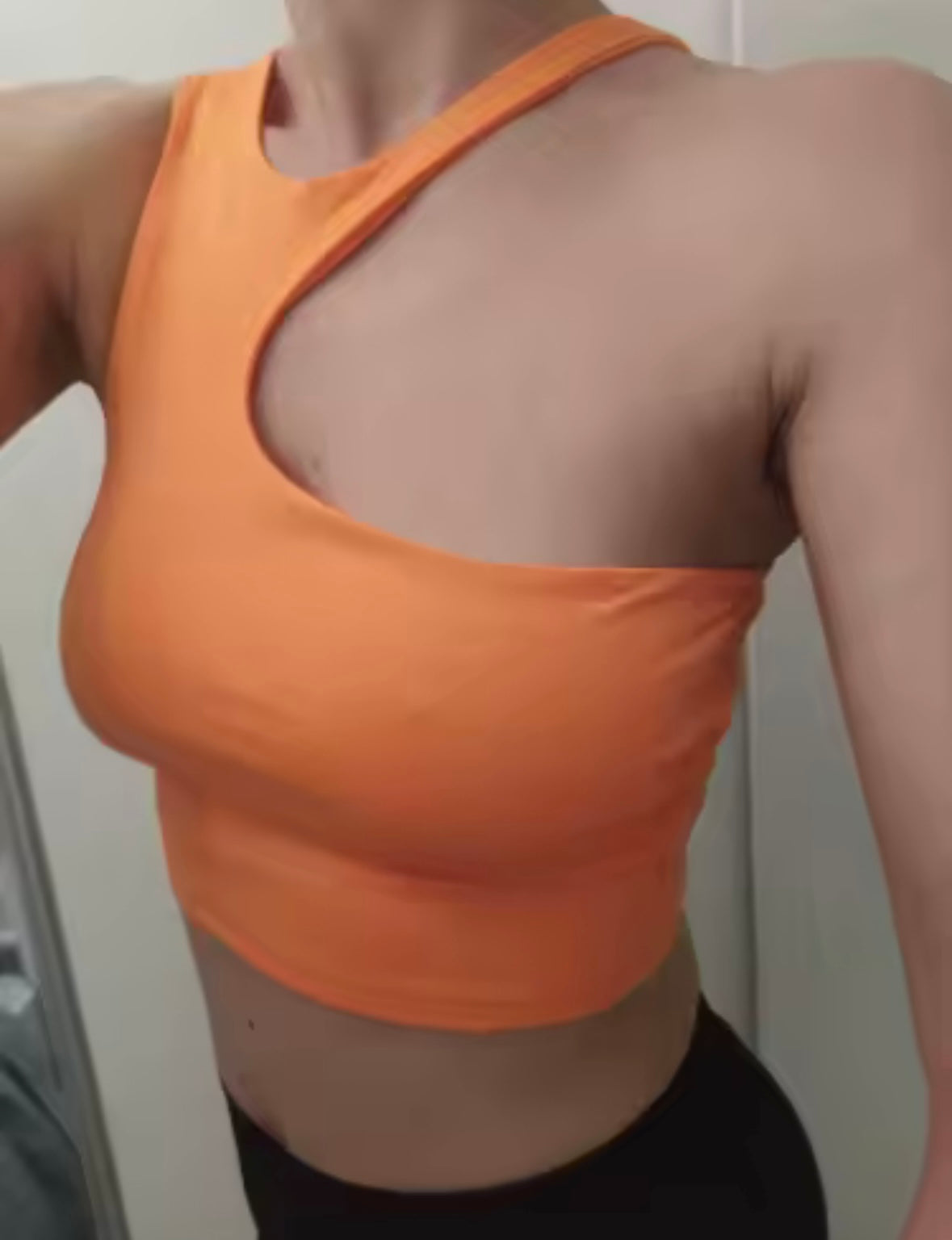 Asymmetrical crop top