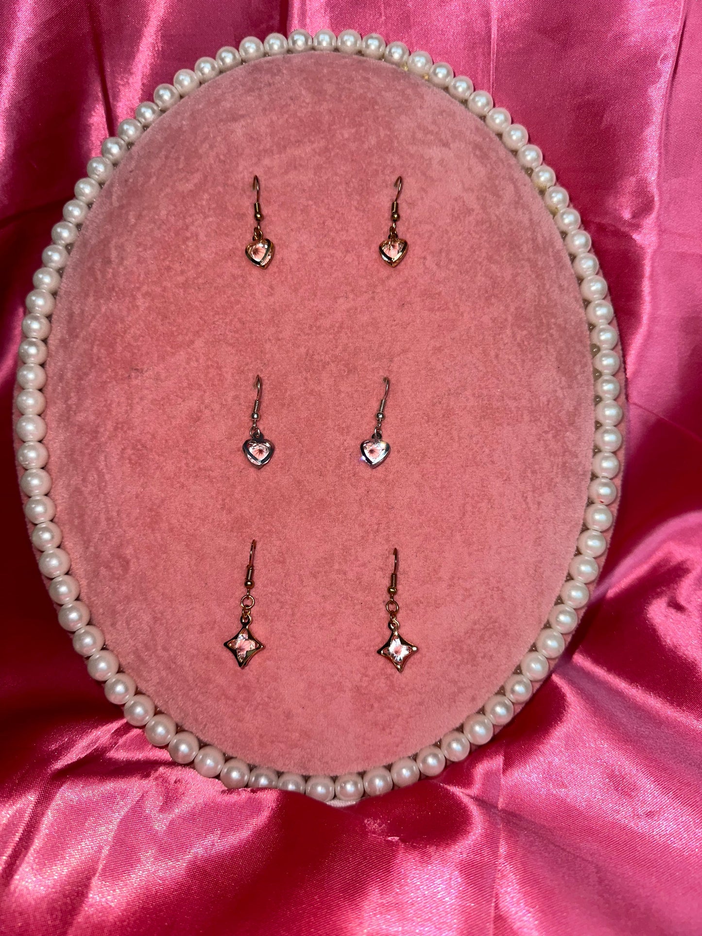 Crystal shape earrings