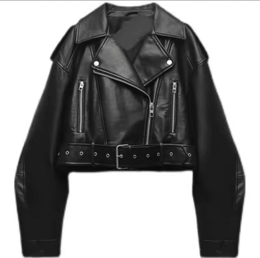 Faux leather jacket