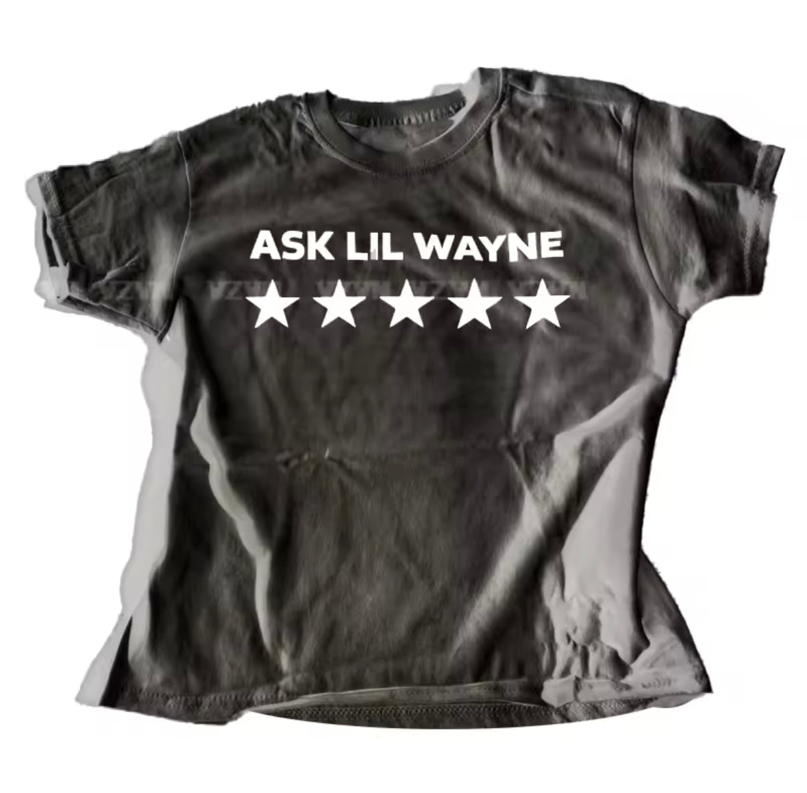 Ask Lil Wayne crop T-shirt