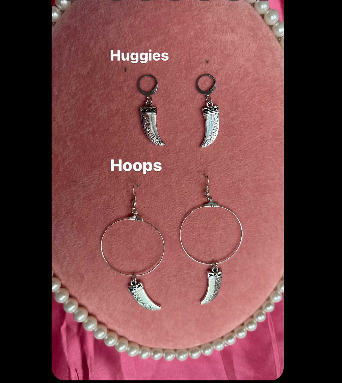 Horn pendant earrings