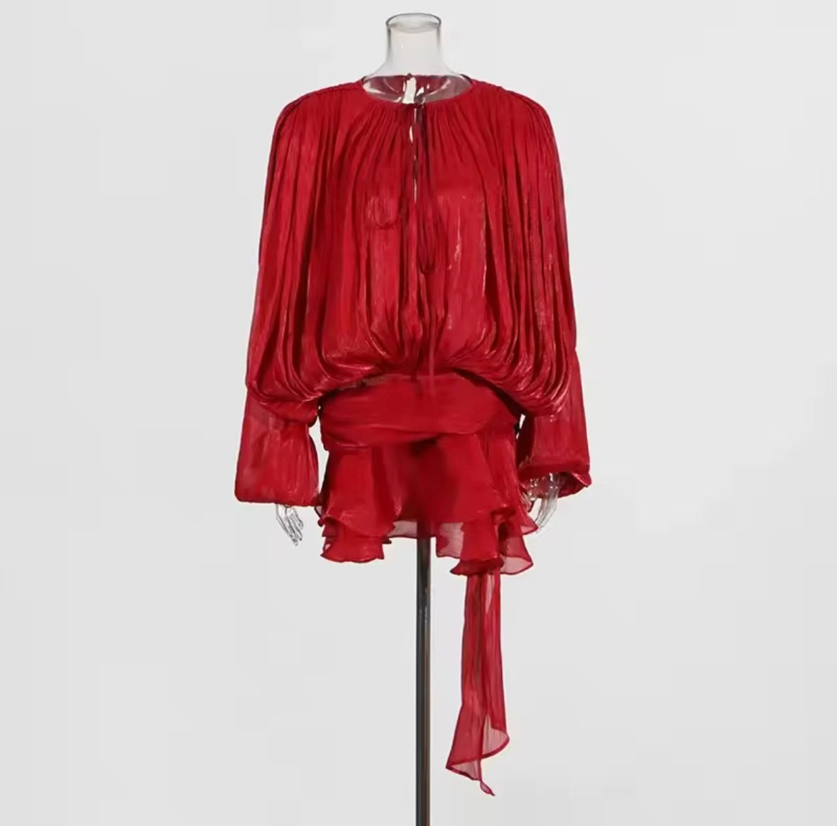 Mini luxe ruffles dress