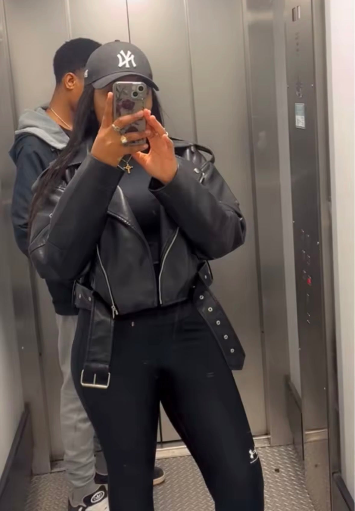 Faux leather jacket