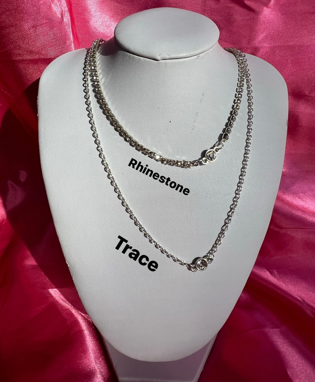 Small crystal pendant necklace