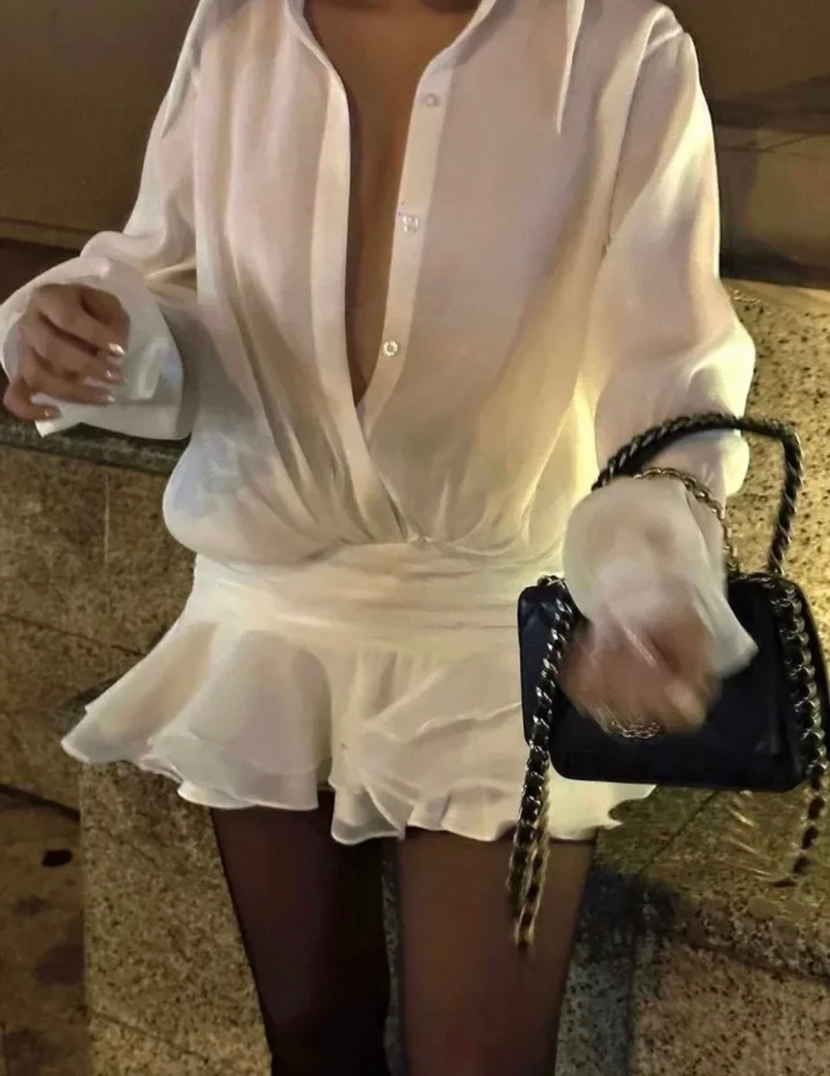 Mini shirt dress