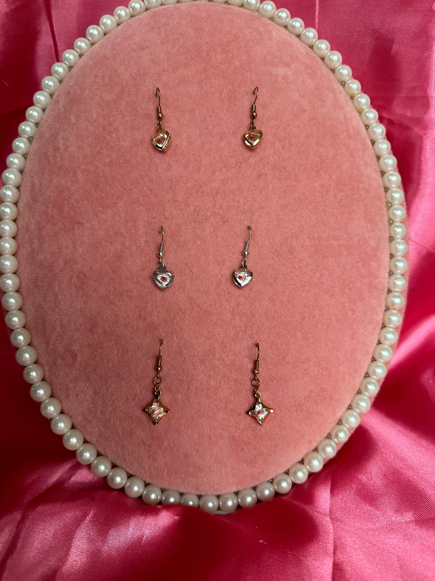 Crystal shape earrings