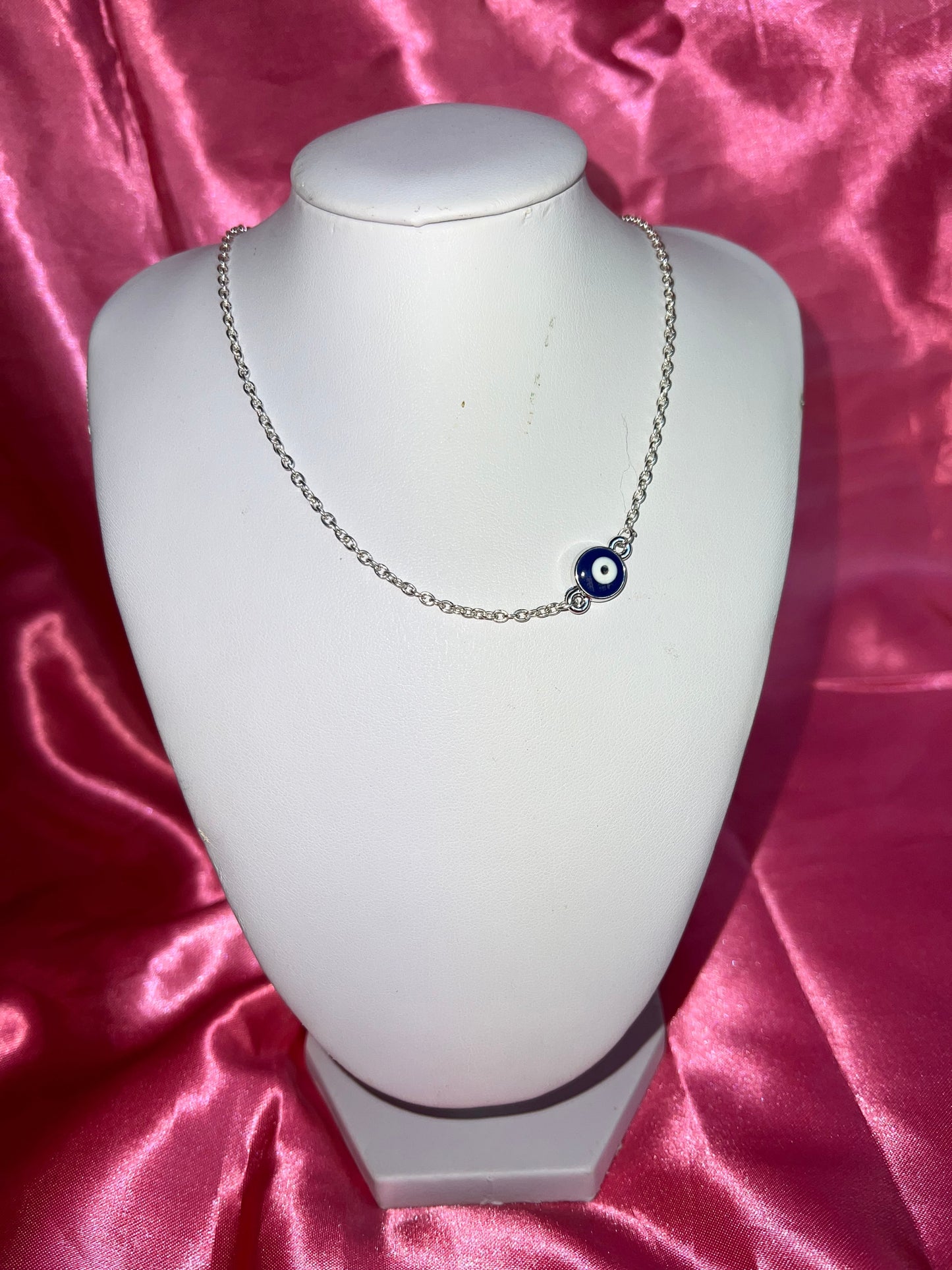 Circle evil eye necklace