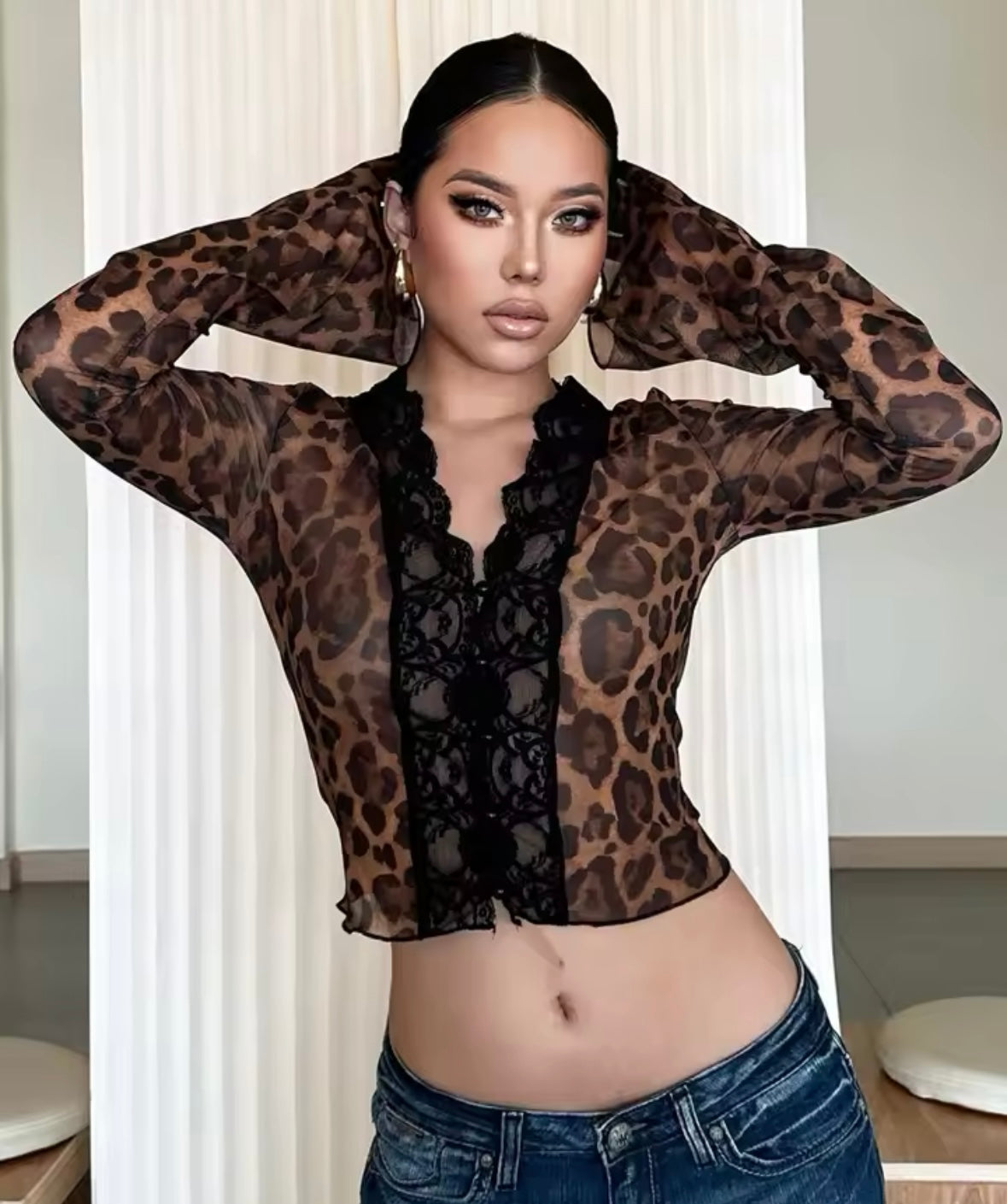 Mesh lace top