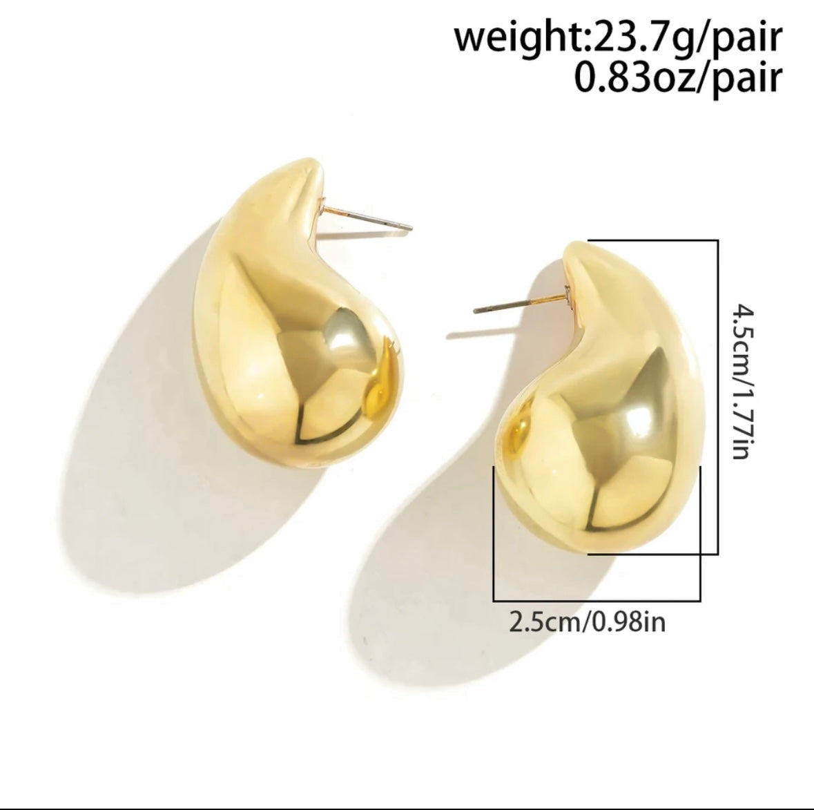 Chunky drop earrings