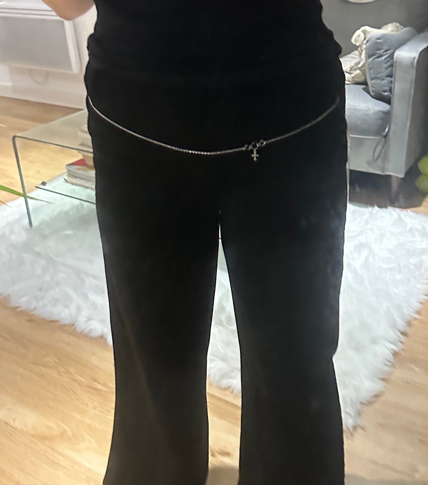 Cross pendant belly chain