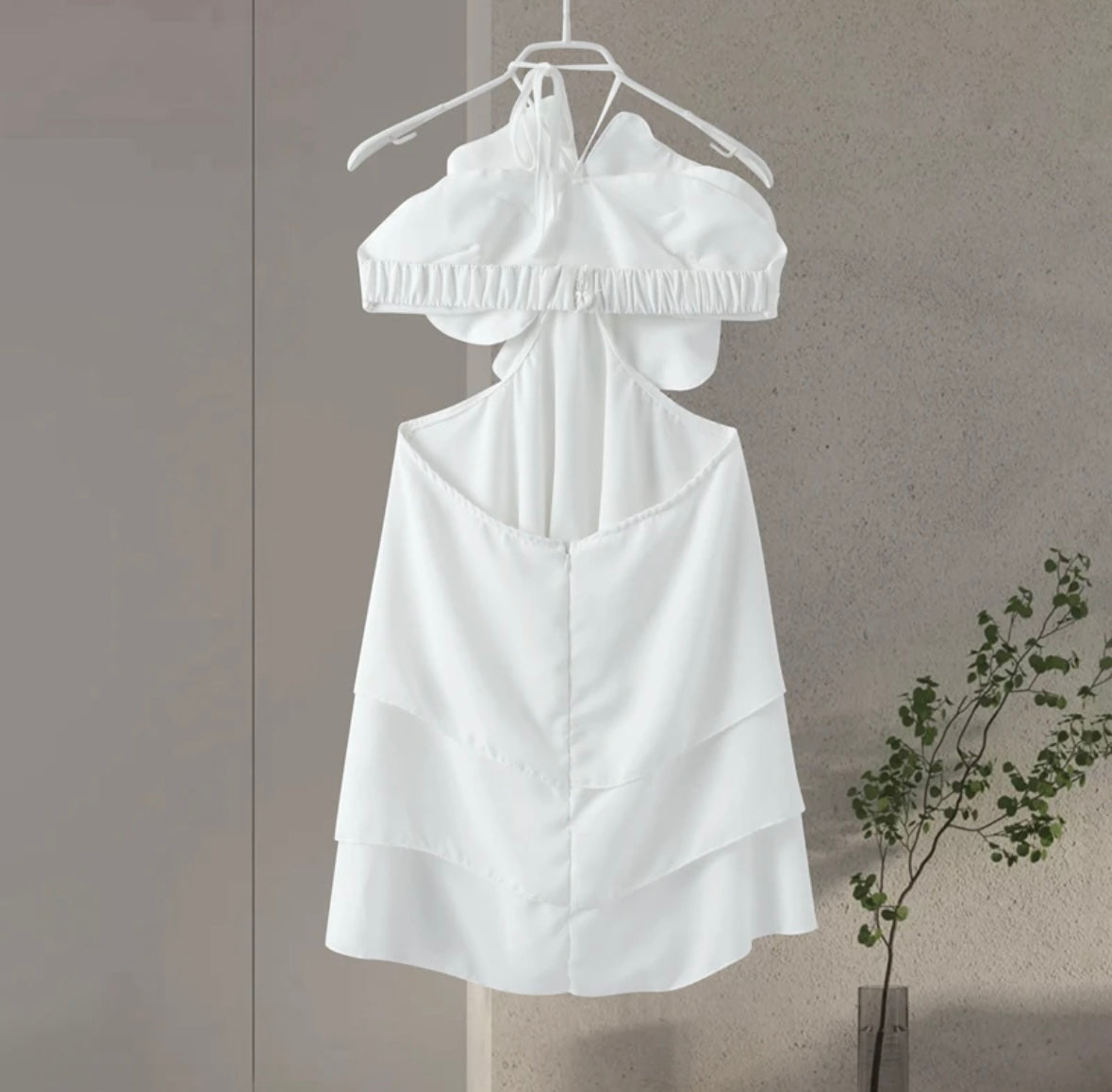 White flower dress