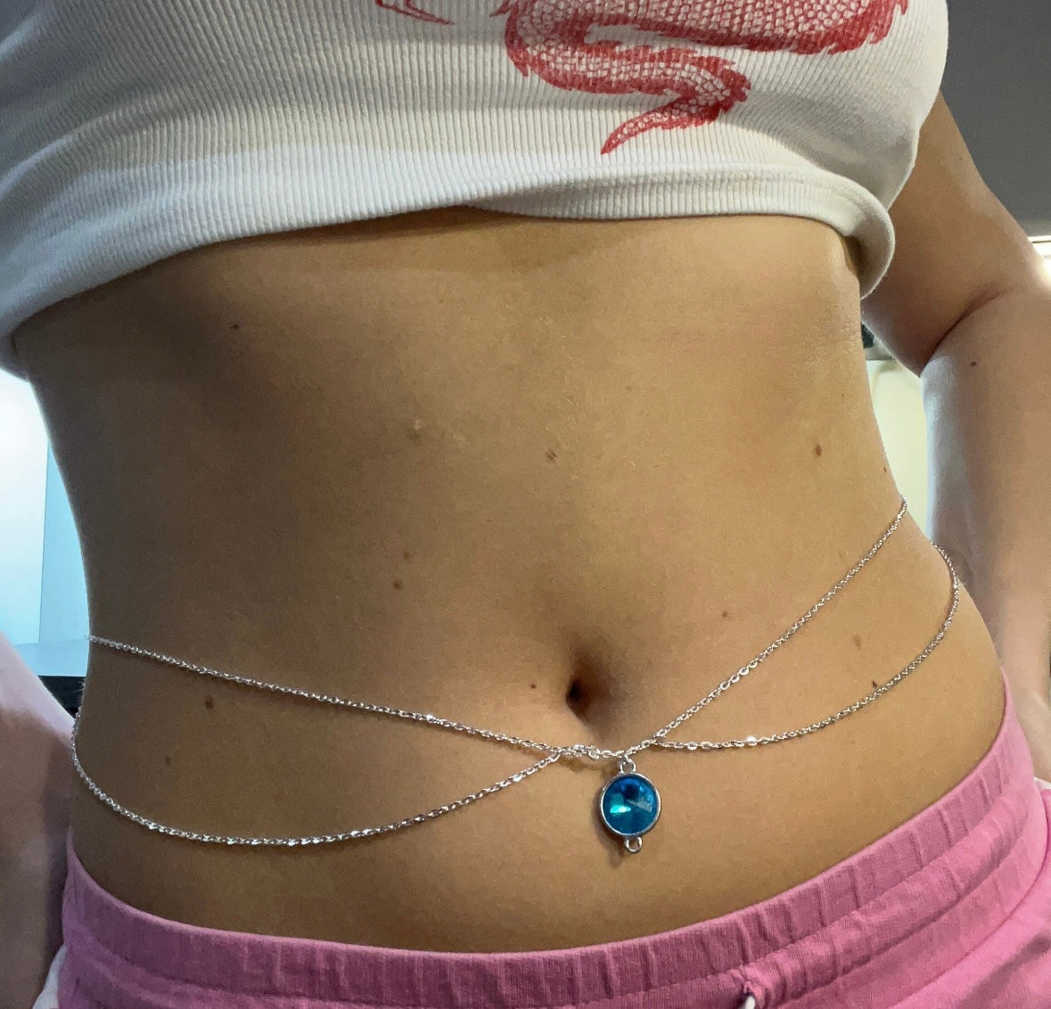 Swarovski belly chain