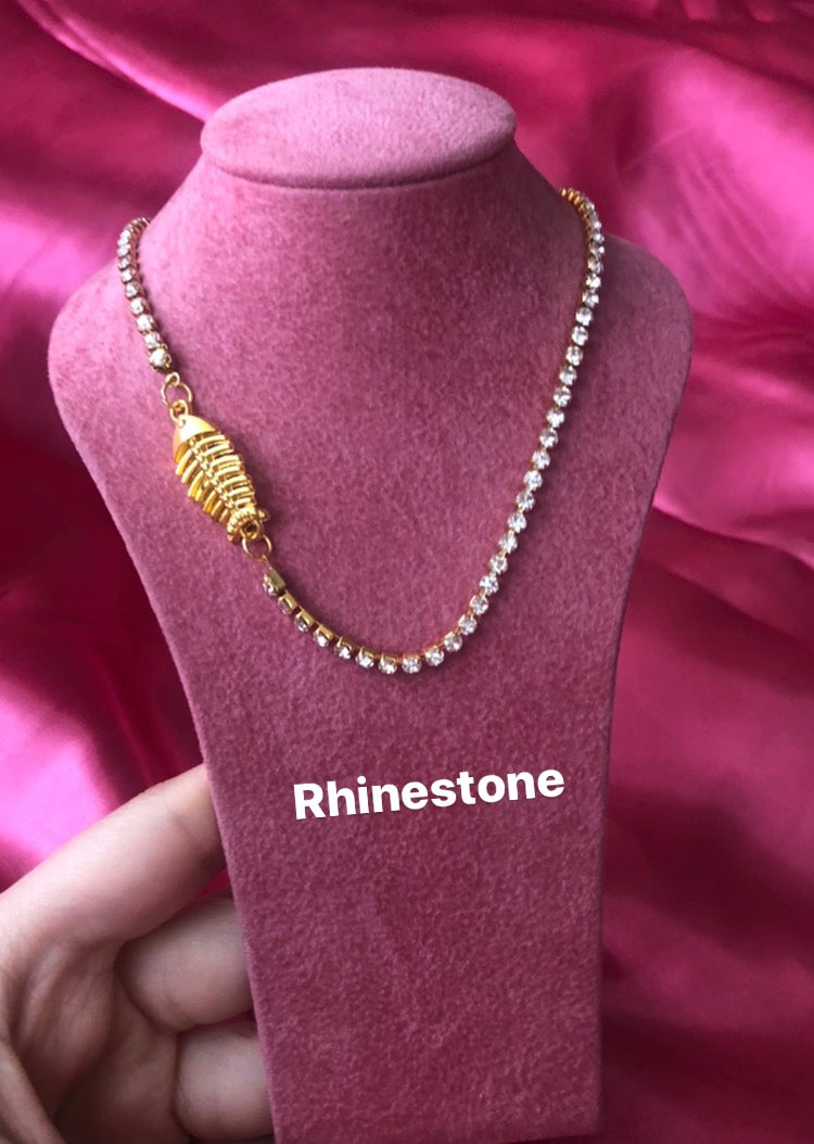 Fish bone necklace