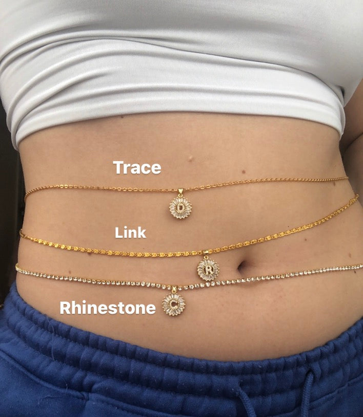 Round initial belly chain