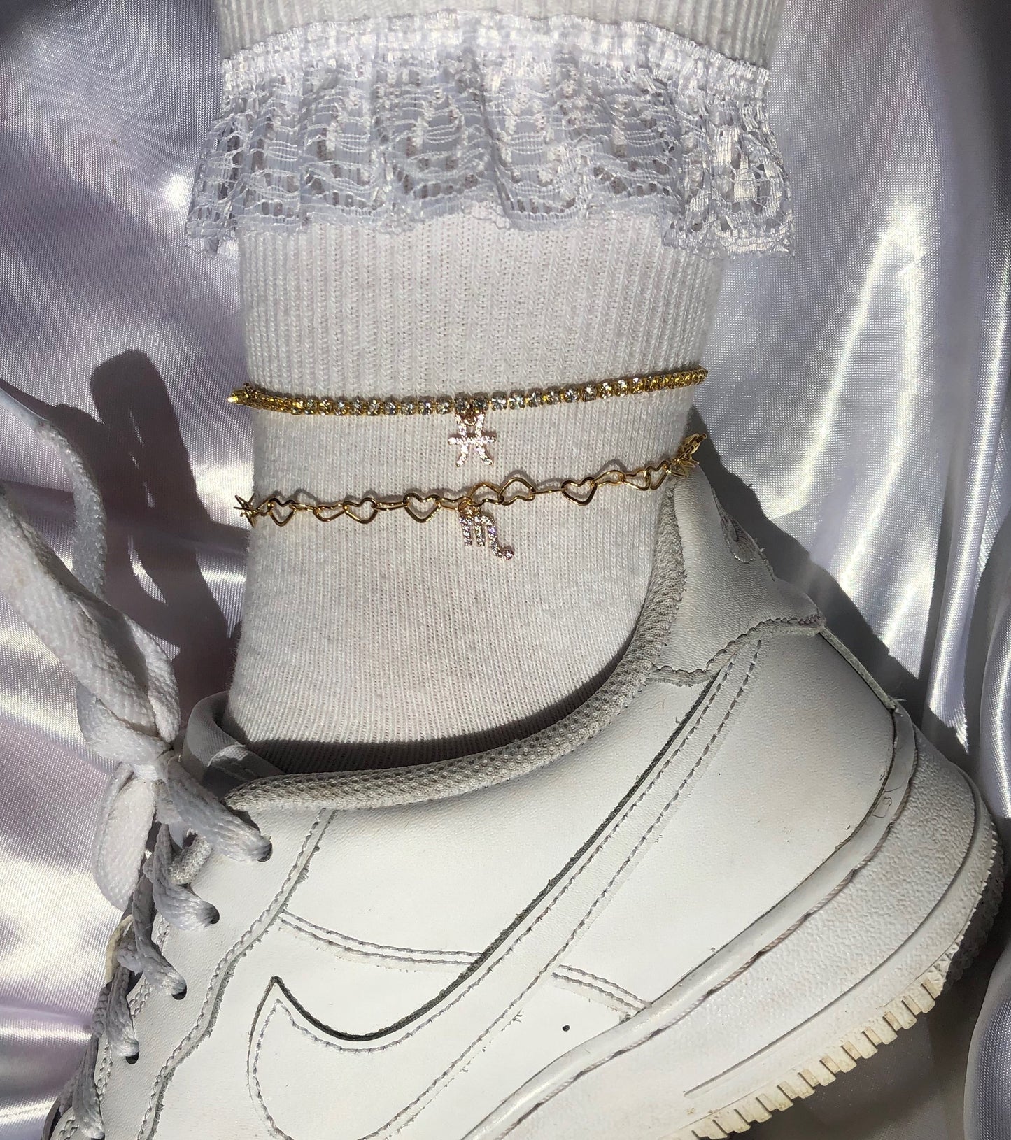 Cz zodiac anklet