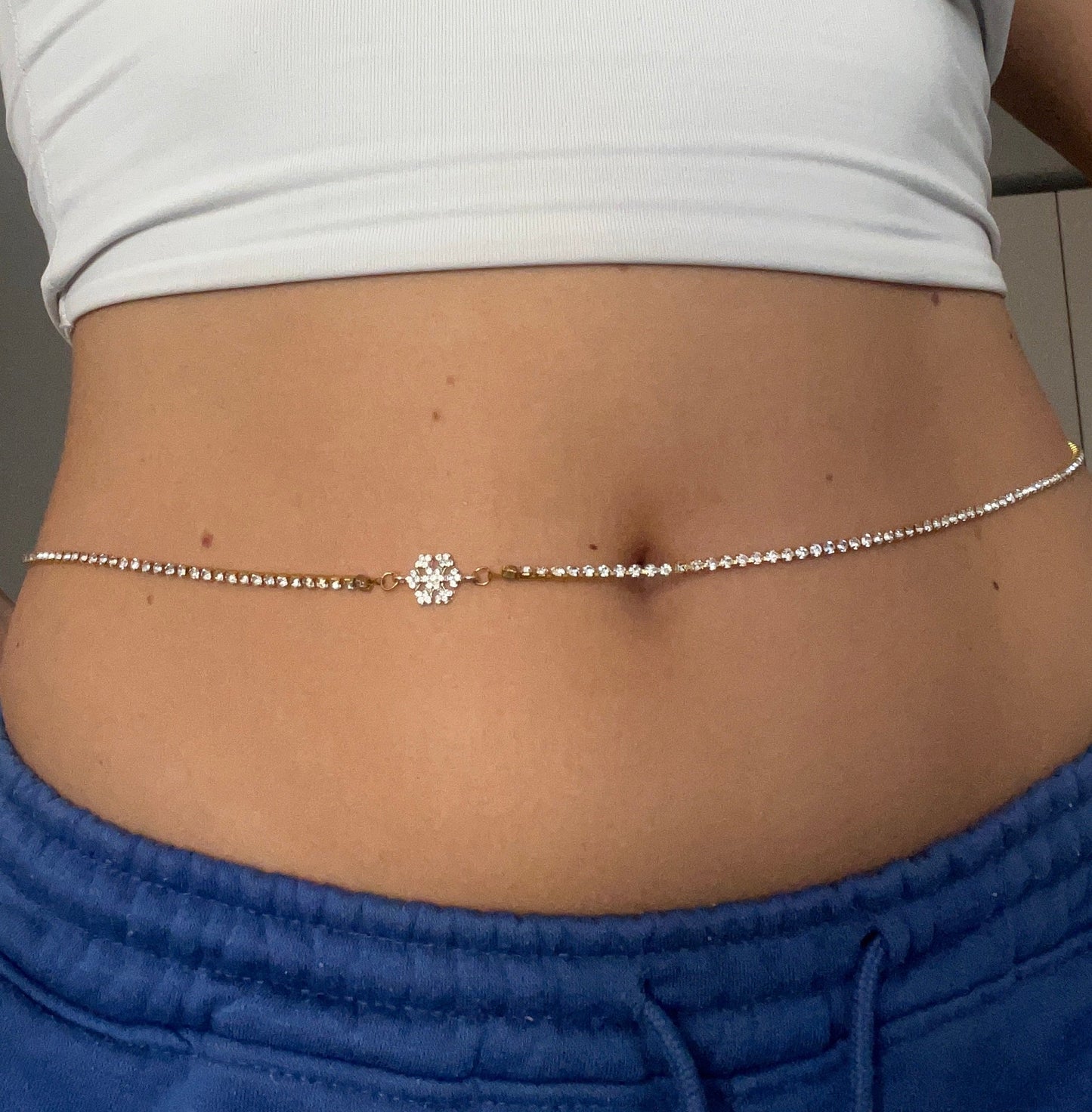 Snowflake belly chain