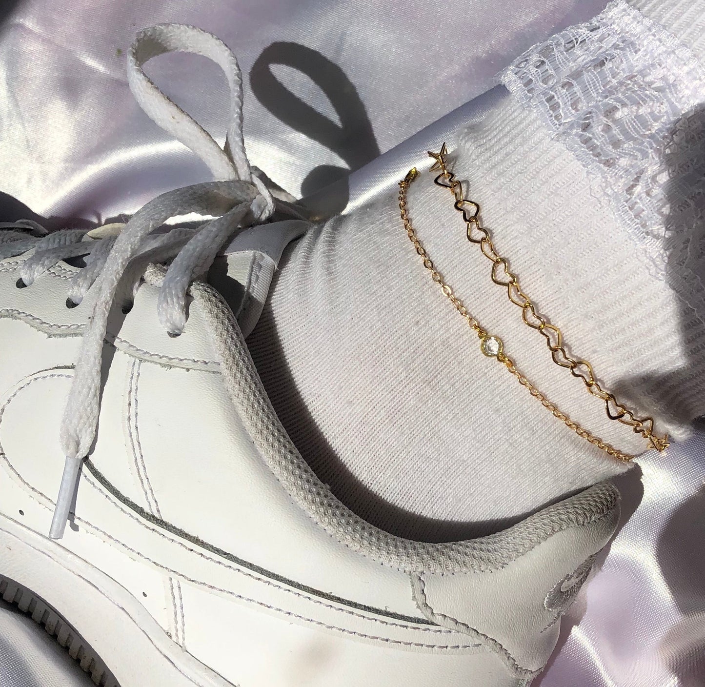 Heart anklet