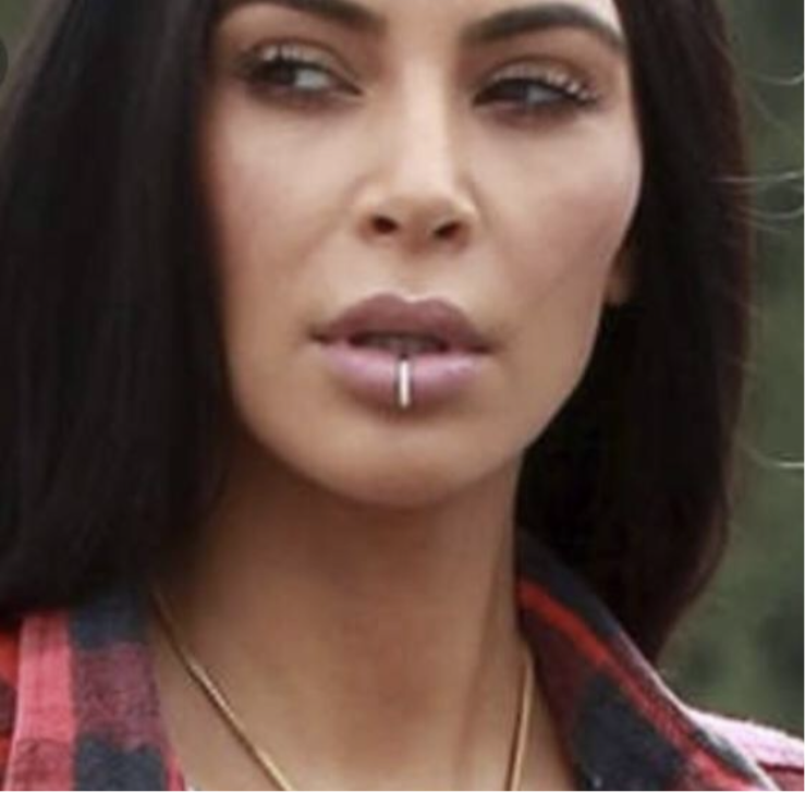 Faux lip ring