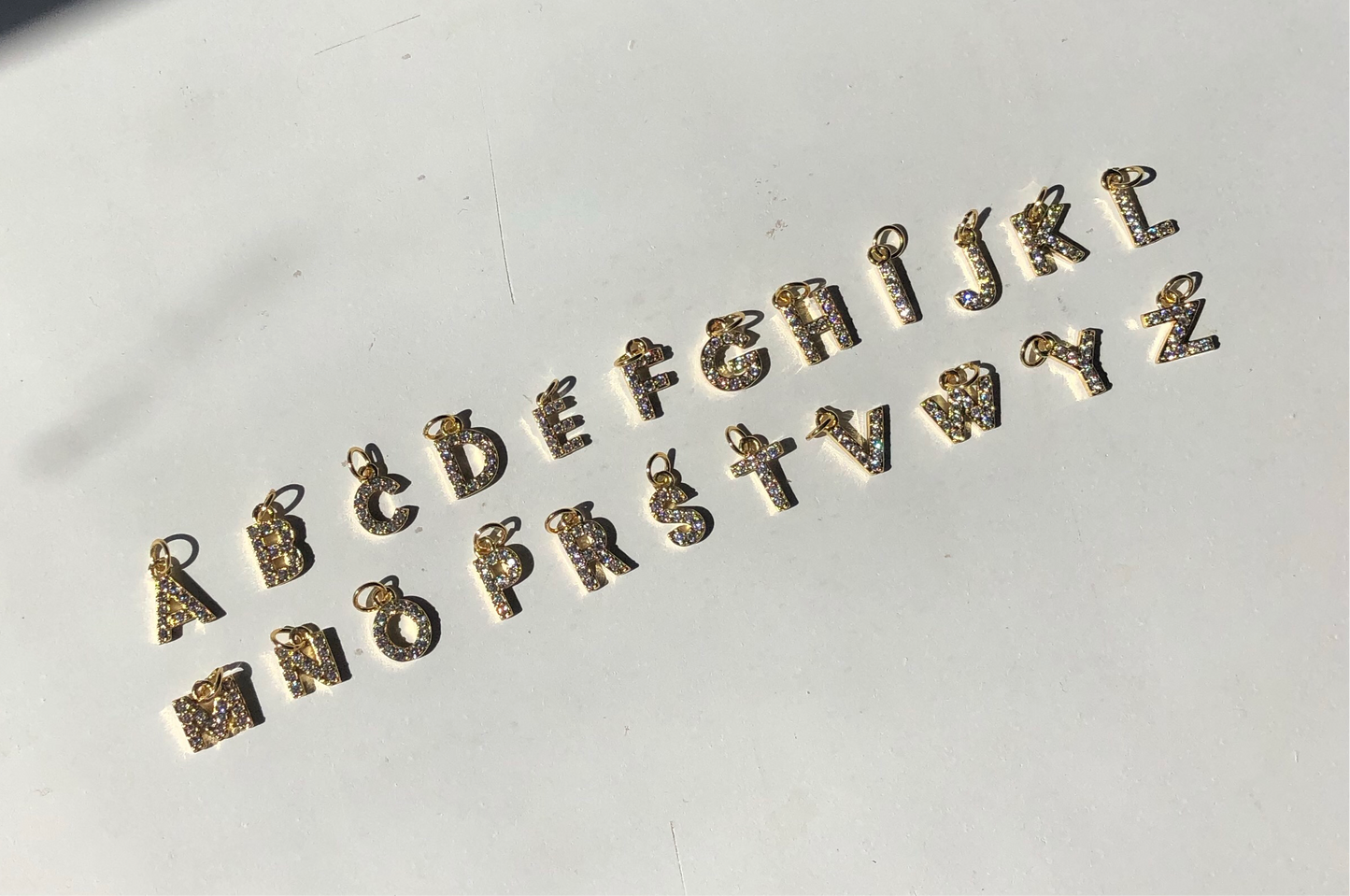 CZ letter necklace