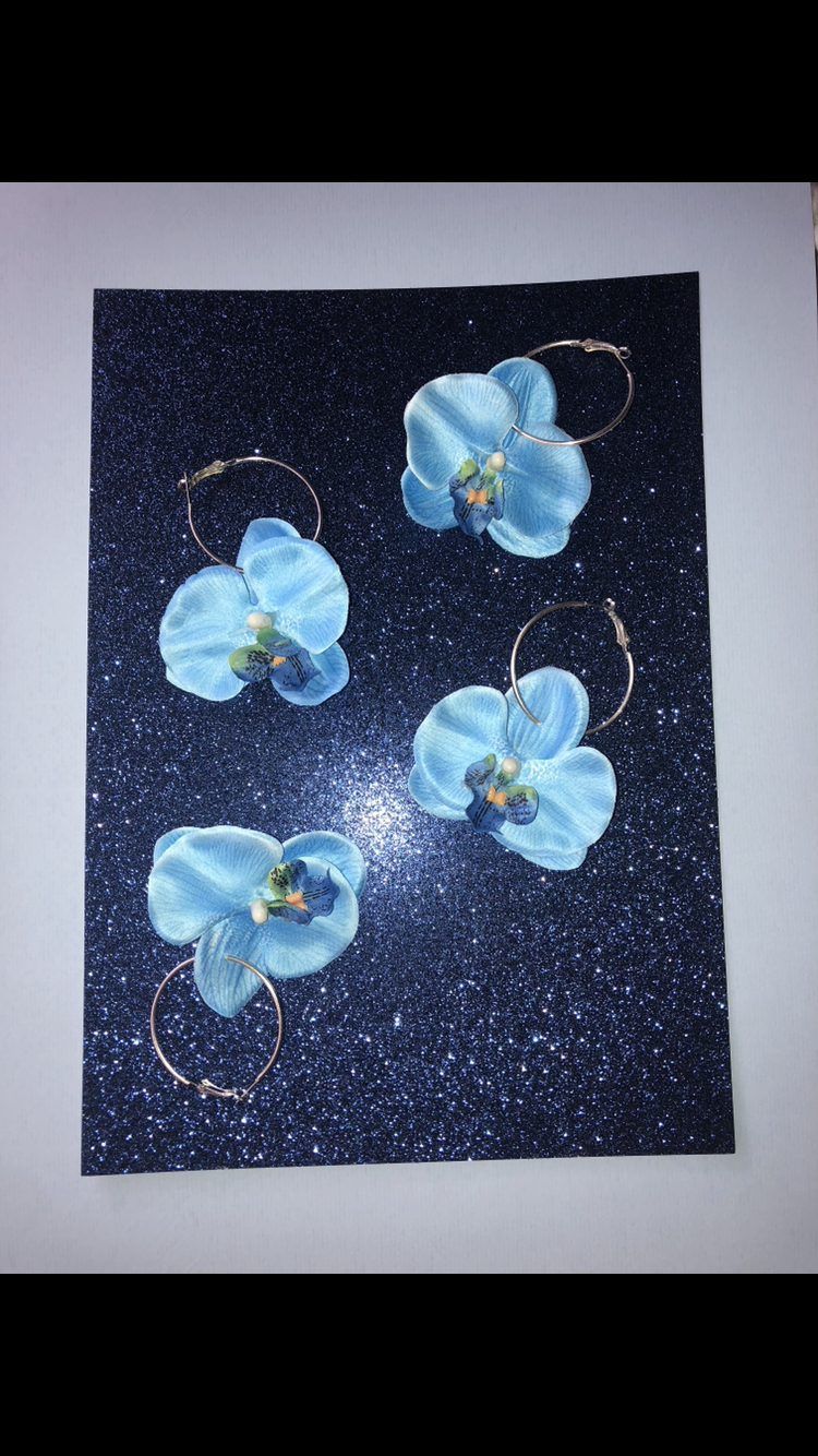 Orchid earrings