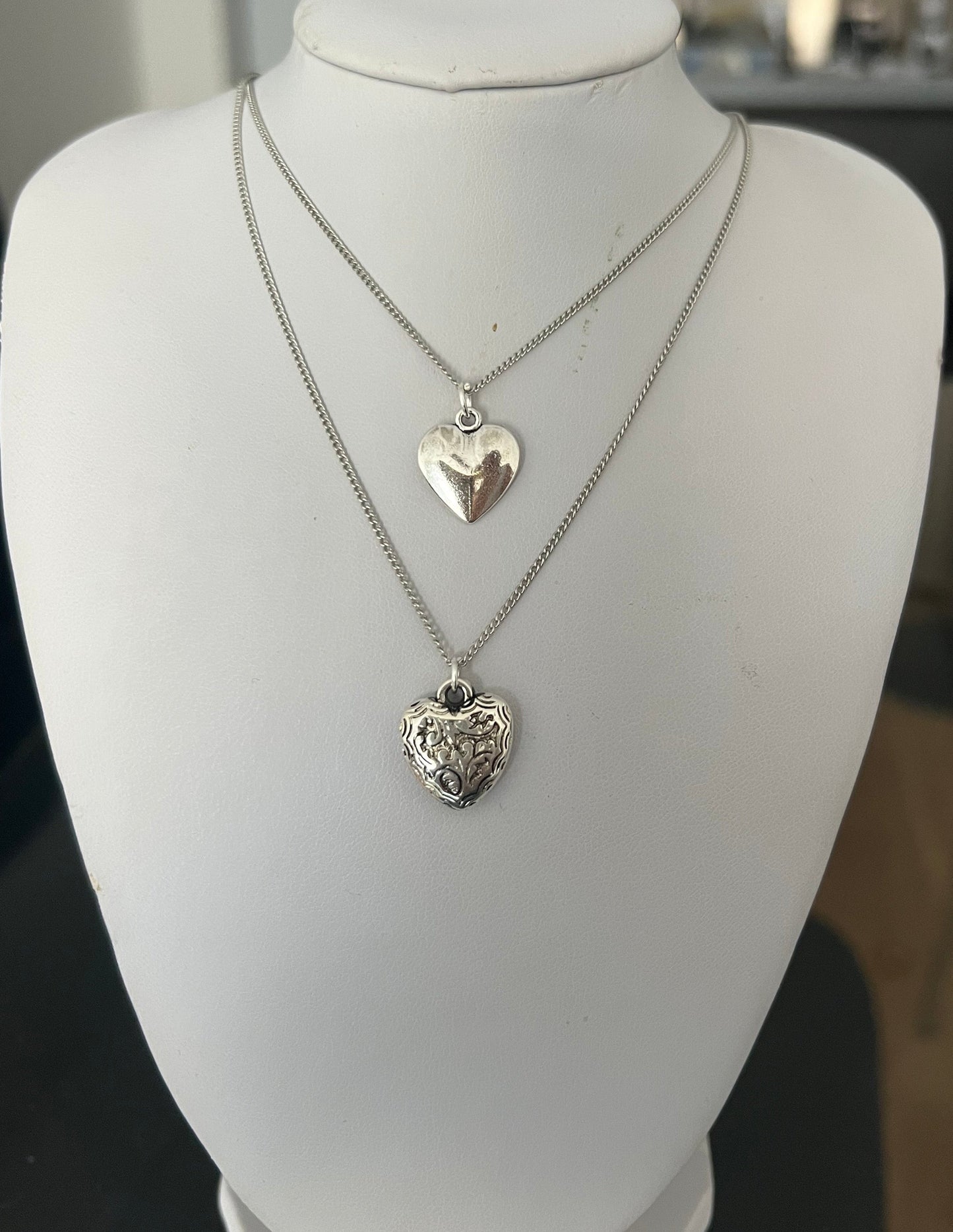 Silver heart necklace