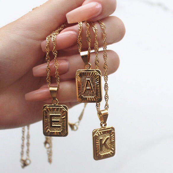 Letter pendant necklace - Icegoldbyvee