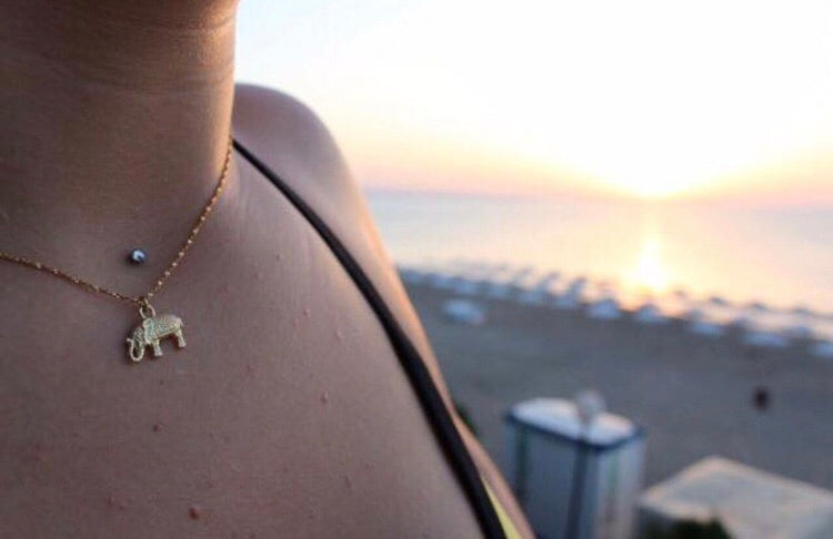 Elephant pendant necklace - Icegoldbyvee